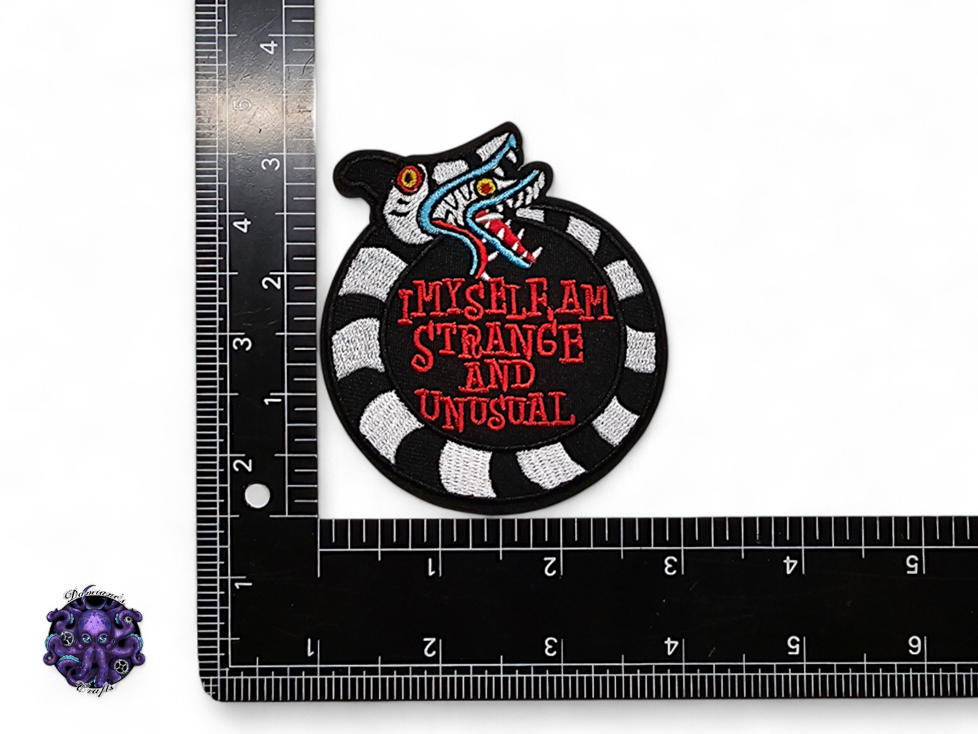 Embroided Patch, Iron on, Glue, Craft supply, Embroidery, Fabric, Movie, Tv serie, Cartoon, Gothic, undead, Snake, Horror