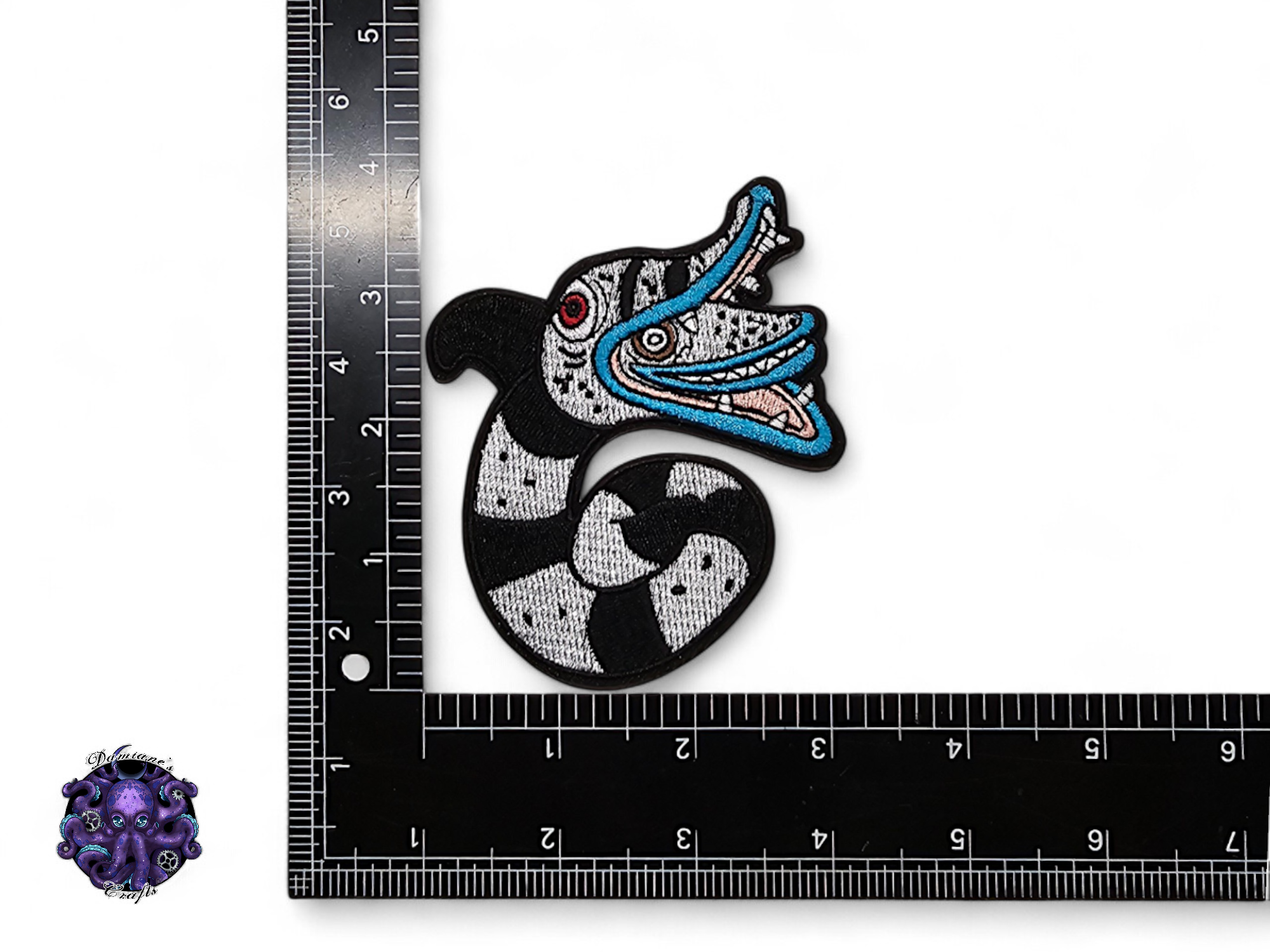 Embroided Patch, Iron on, Glue, Craft supply, Embroidery, Fabric, Movie, Tv serie, Cartoon, Gothic, undead, Snake, Horror