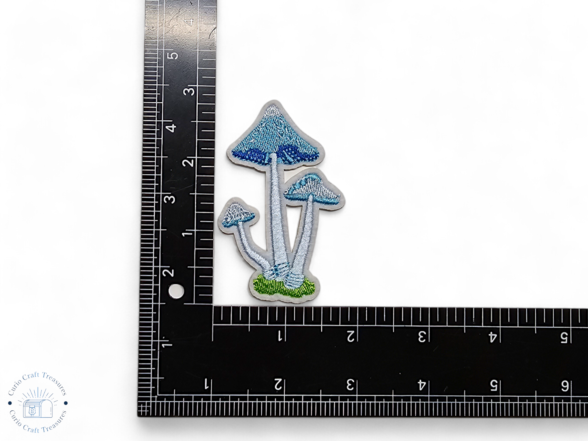 Embroided Patch, Iron on, Glue, Craft supply, Embroidery, Fabric, Mushroom, multicolor, dot, cottagecore, fairycore, sun
