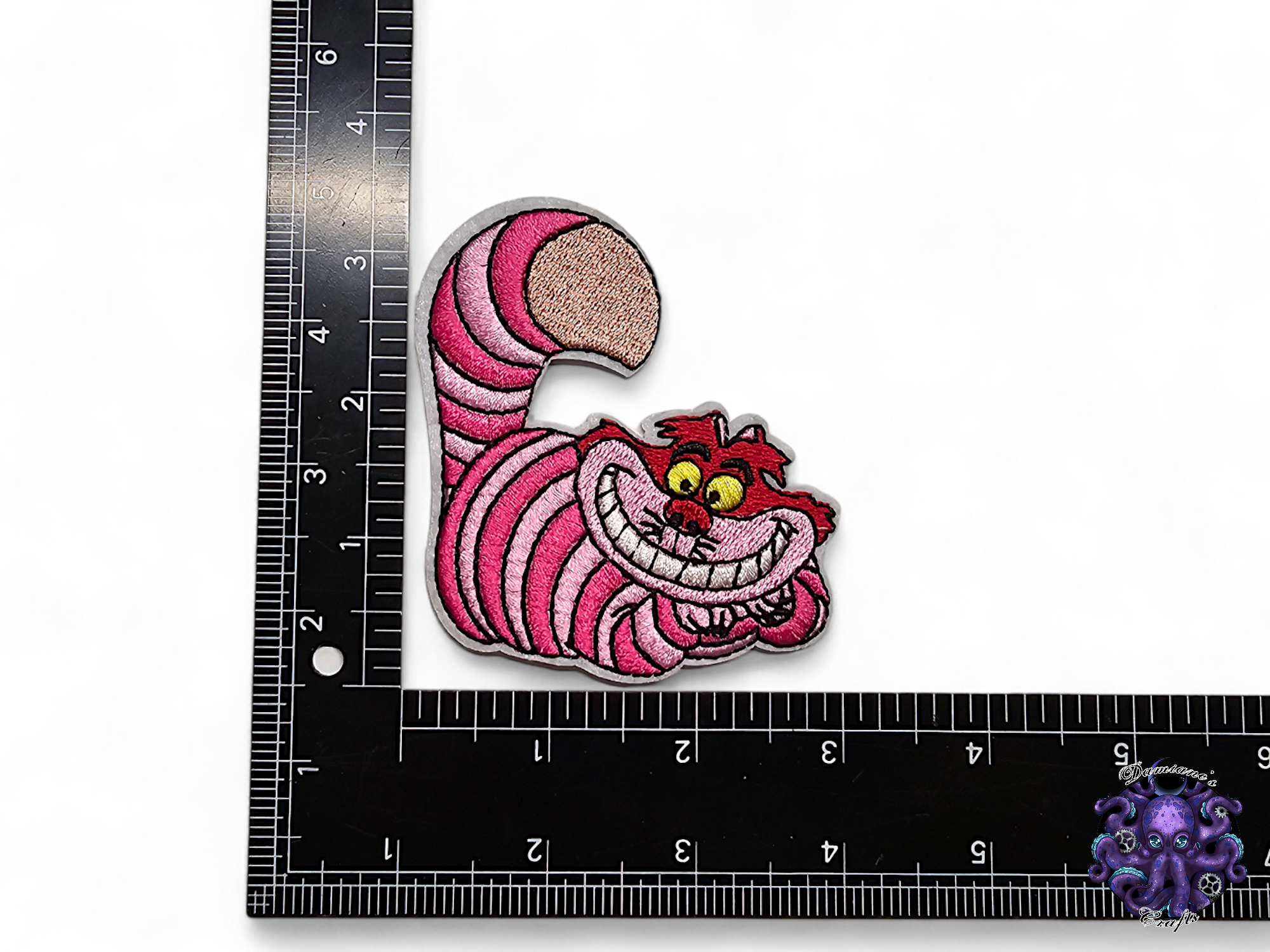 Embroided Patch, Iron on, Glue, Craft supply, Embroidery, Fabric, Movie, cartoon, animation, mad, cat, bunny, clock, hat, book