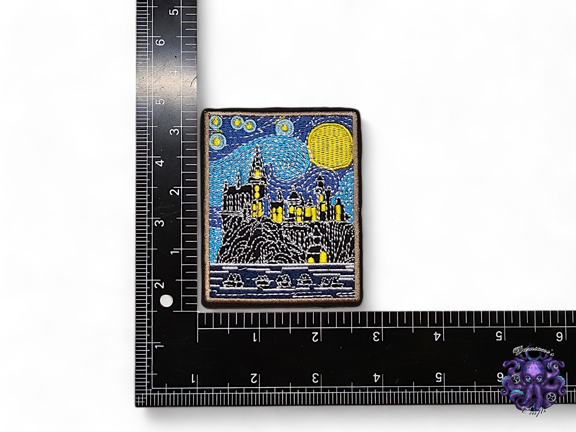 Embroided Patch, Iron on, Glue, Craft supply, Embroidery, Magic, School, Witch, Wizard, Spell, Hat, Scarf, Wand, gothic, owl