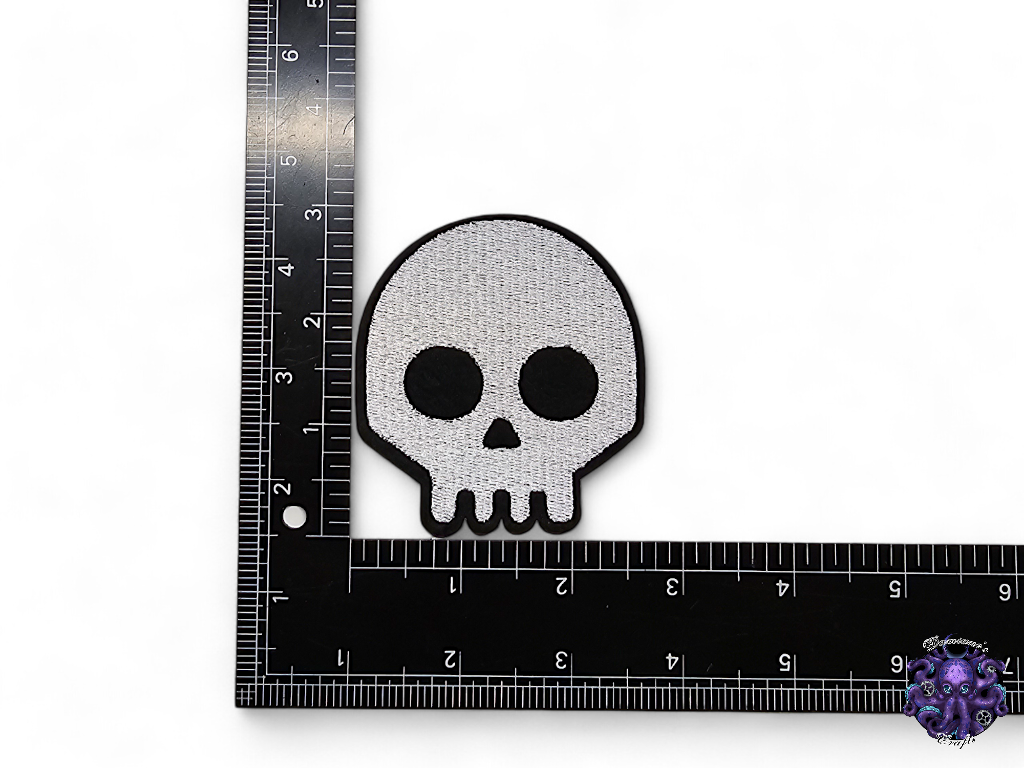 Embroided Patch, Iron on, Glue, Craft supply, Embroidery, Fabric, Gothic, Halloween, spooky, Skull, Lilith, Devil, Demon
