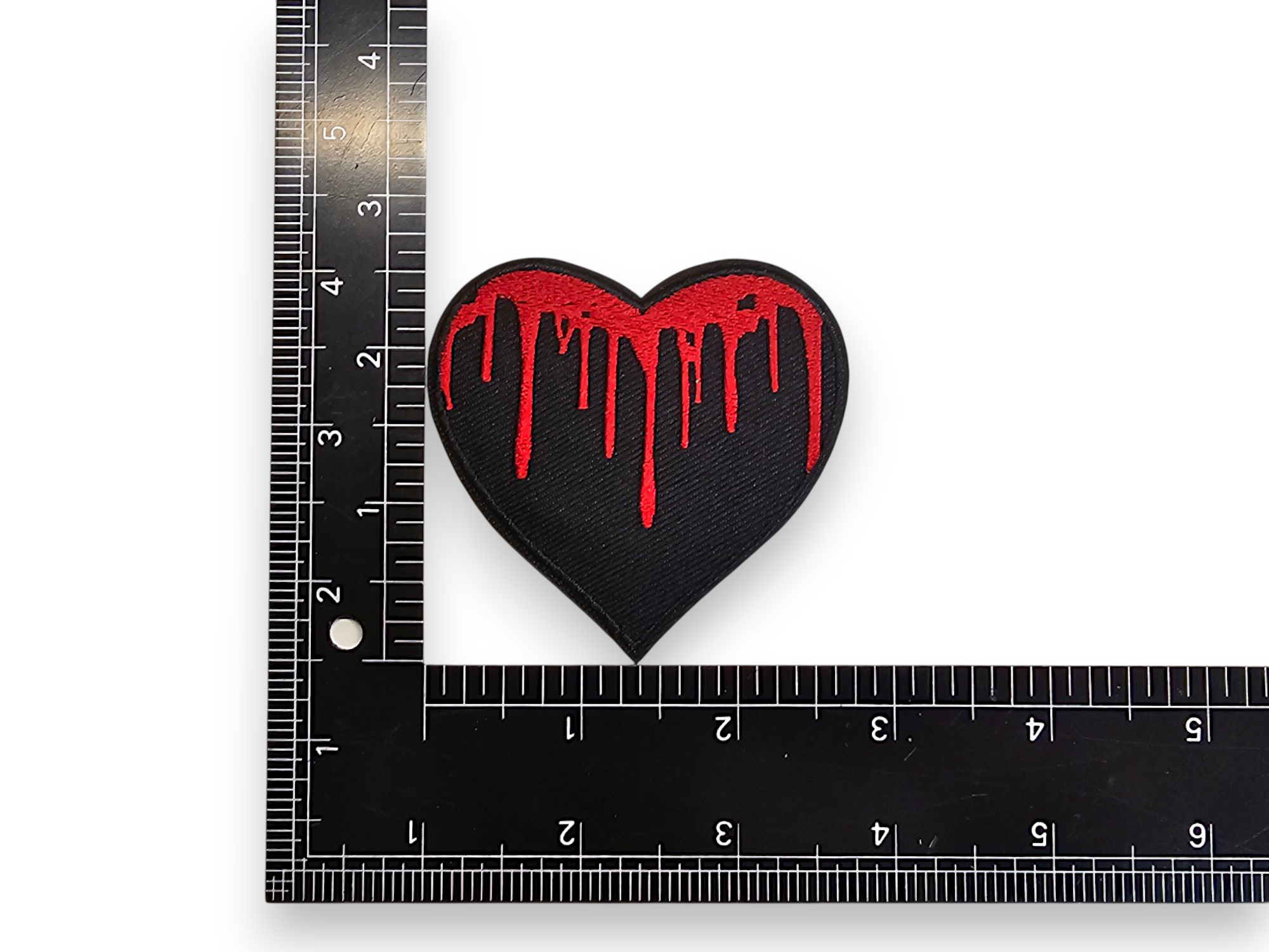 Embroided Patch, Iron on, Glue, Craft supply, Embroidery, Fabric, True crime, heart, poison, blood, weapon