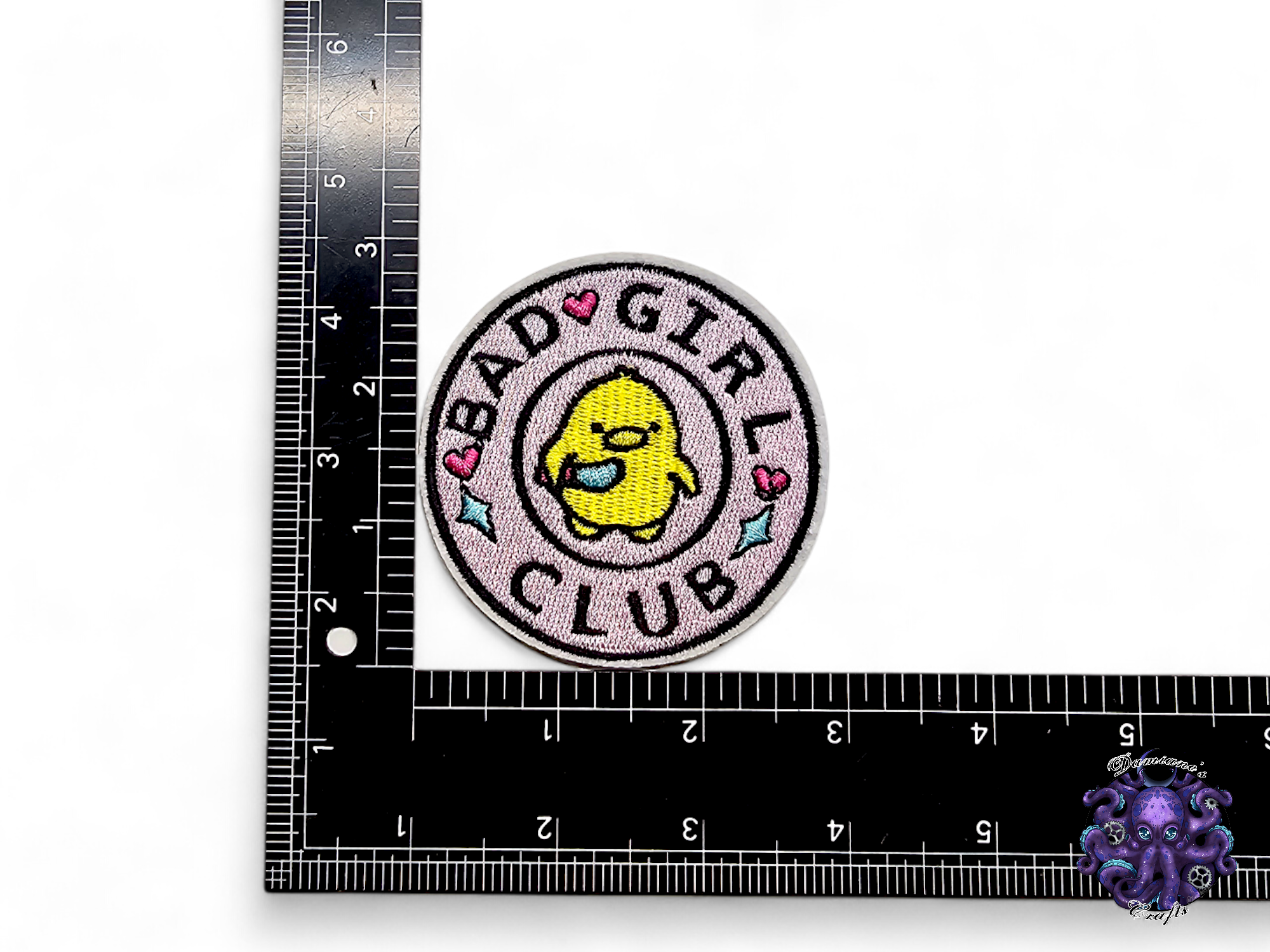 Embroided Patch, Iron on, Glue, Craft supply, Embroidery, Fabric, Book, Reading, Book lover, Cat, Quill, Baby Cat, book club, Bad girl, dangerous women