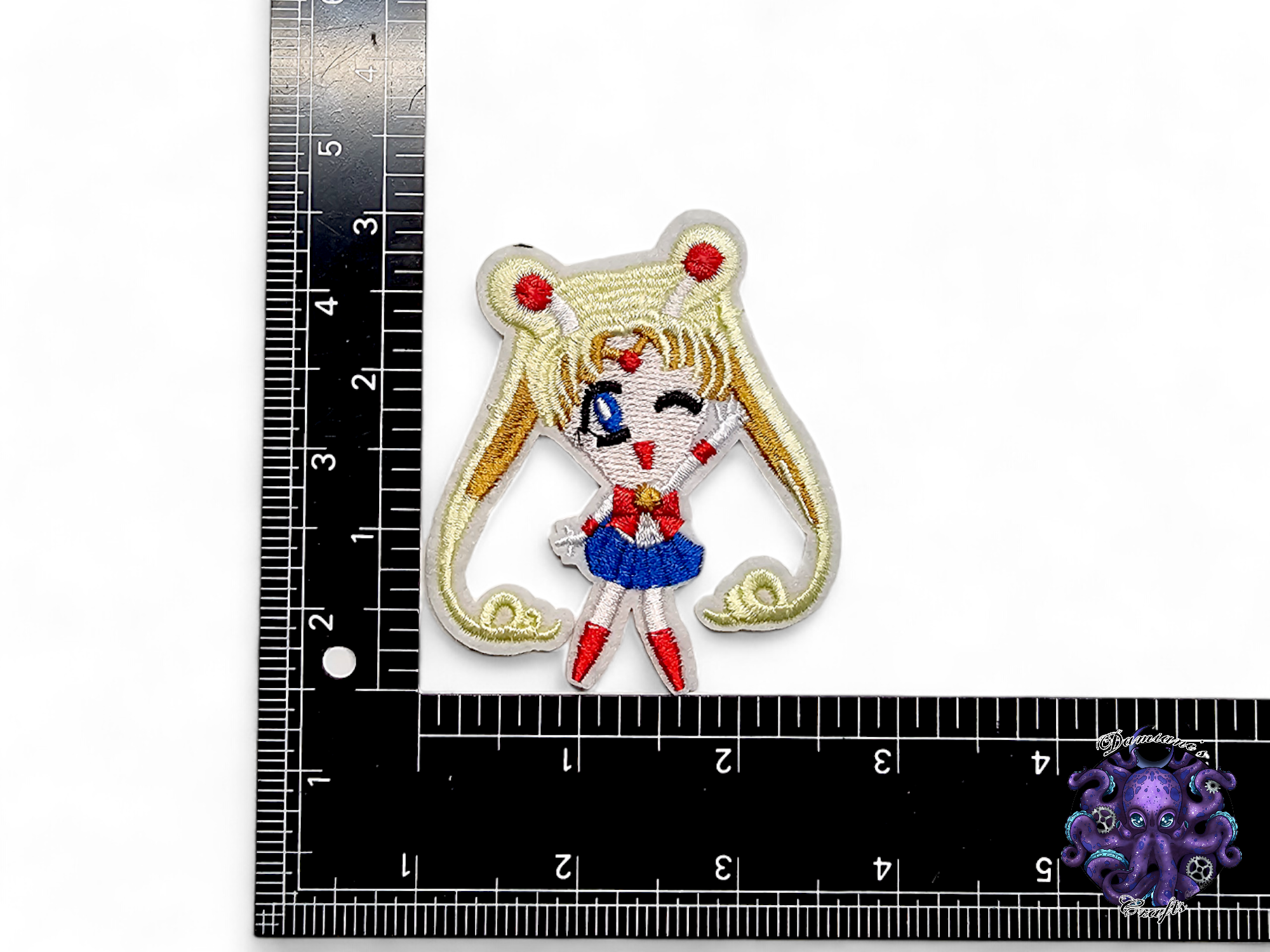 Embroided Patch, Iron on, Glue, Craft supply, Embroidery, Fabric, Cute, Kawai, Girl, Anime, Manga, Chibi