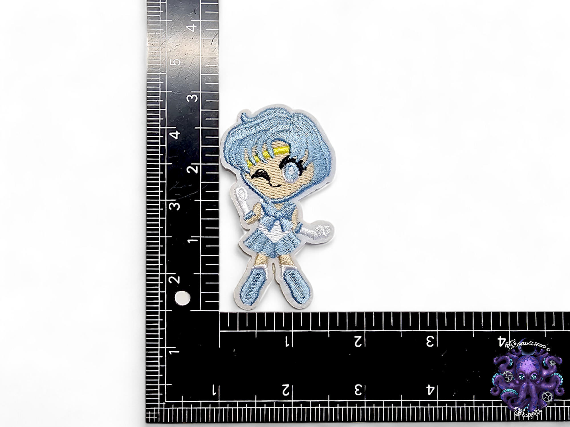 Embroided Patch, Iron on, Glue, Craft supply, Embroidery, Fabric, Cute, Kawai, Girl, Anime, Manga, Chibi