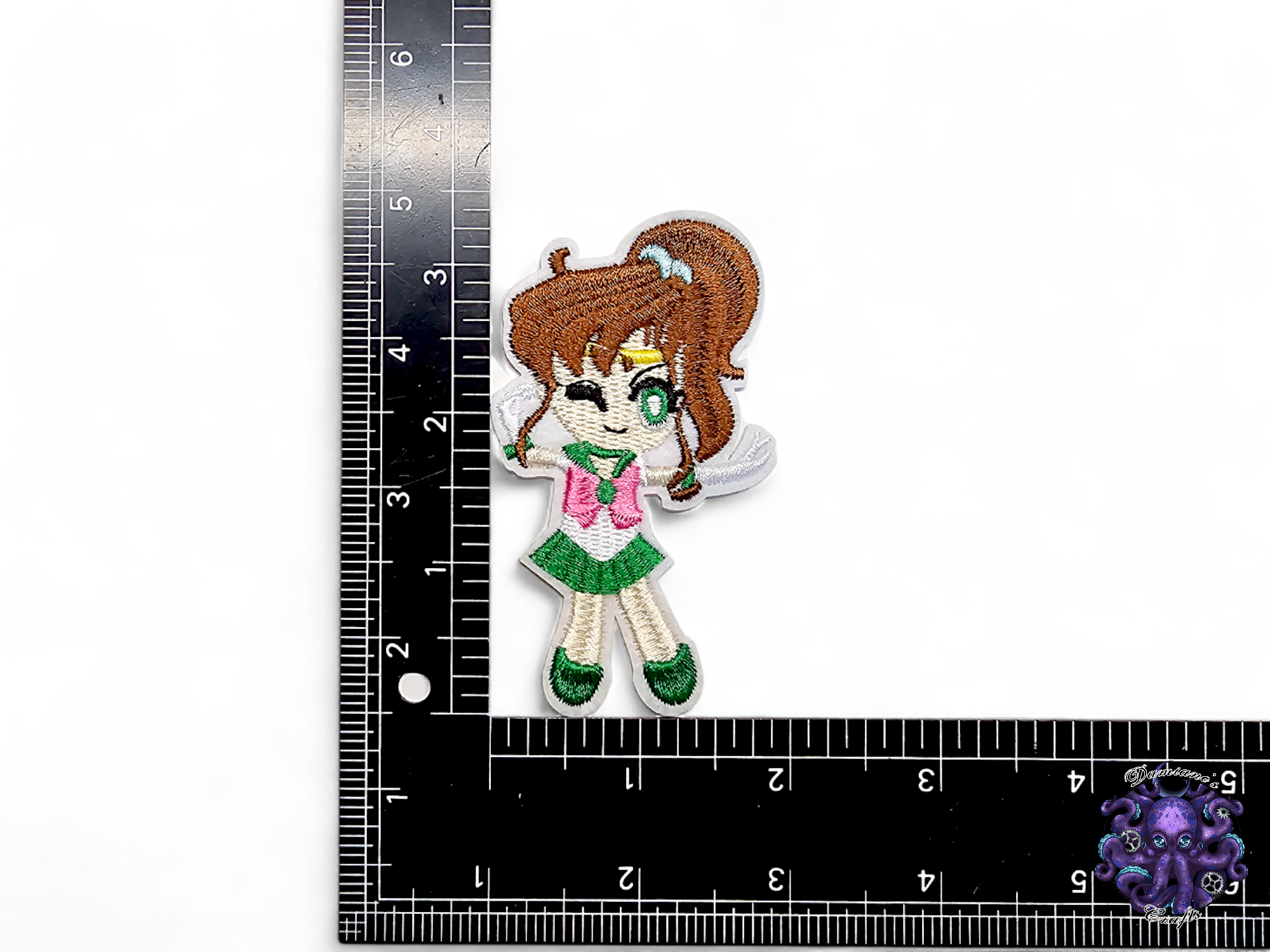 Embroided Patch, Iron on, Glue, Craft supply, Embroidery, Fabric, Cute, Kawai, Girl, Anime, Manga, Chibi