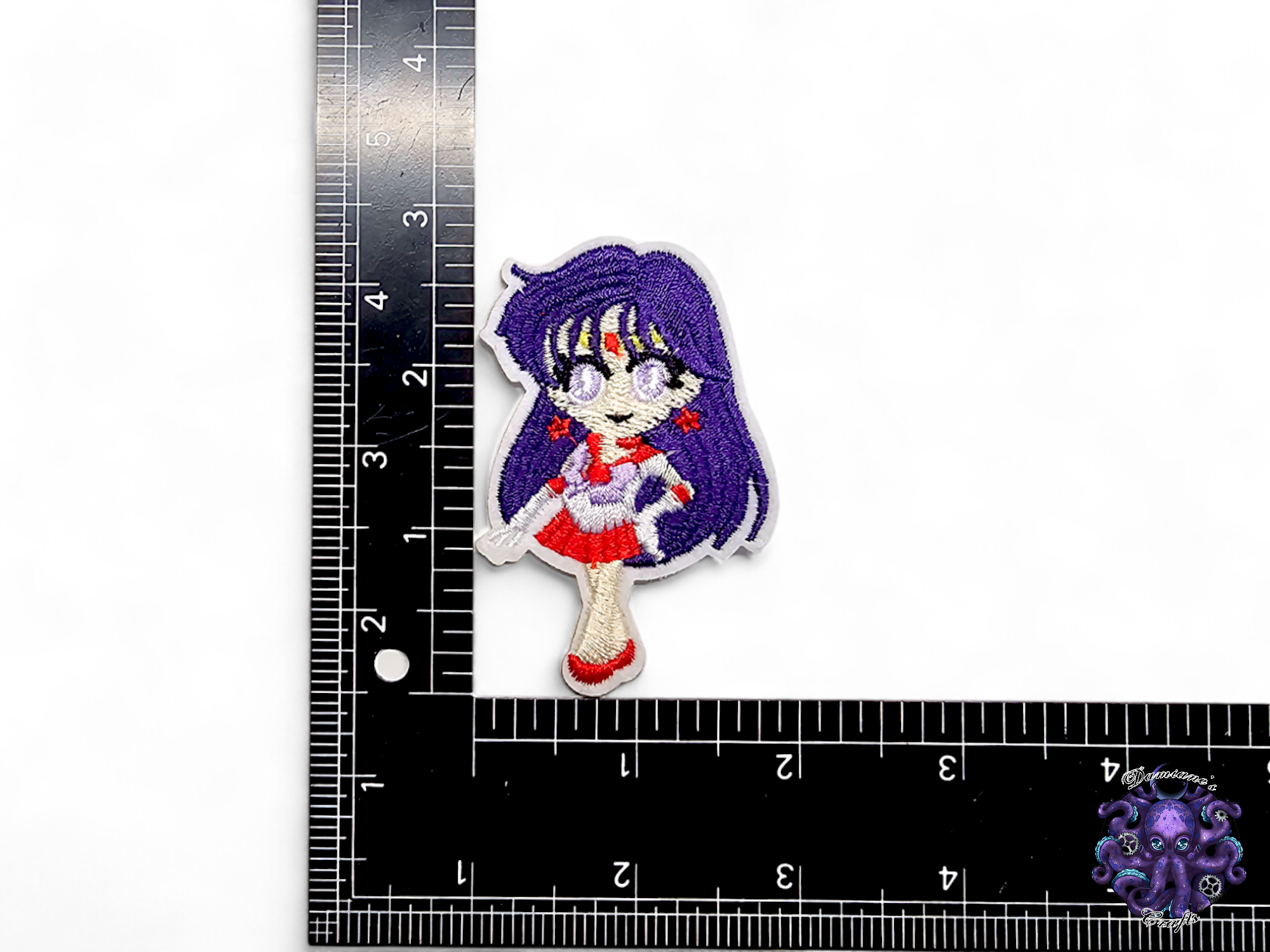 Embroided Patch, Iron on, Glue, Craft supply, Embroidery, Fabric, Cute, Kawai, Girl, Anime, Manga, Chibi