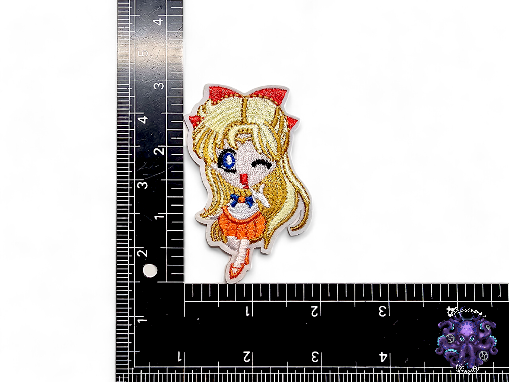 Embroided Patch, Iron on, Glue, Craft supply, Embroidery, Fabric, Cute, Kawai, Girl, Anime, Manga, Chibi