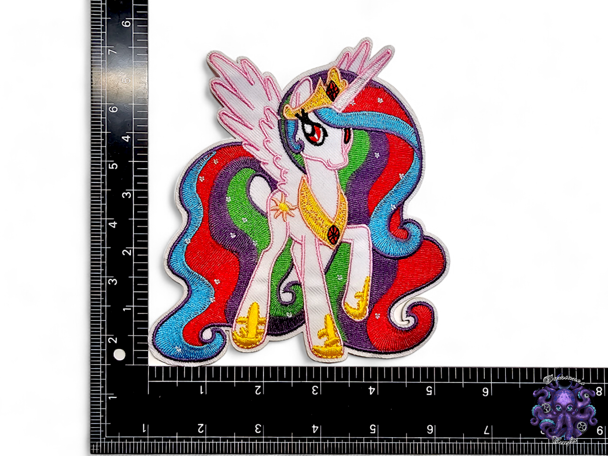 Embroided Patch, Iron on, Glue, Craft supply, Embroidery, Pony, Cute, Kawai, Wing, Unicorn, Pegasus, Tv show, Children, pink, rainbow