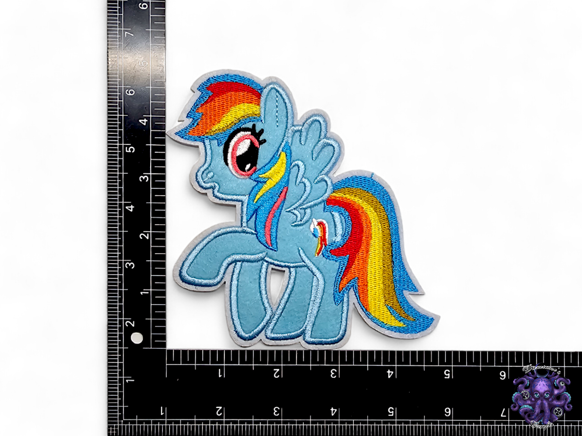 Embroided Patch, Iron on, Glue, Craft supply, Embroidery, Pony, Cute, Kawai, Wing, Unicorn, Pegasus, Tv show, Children, pink, rainbow