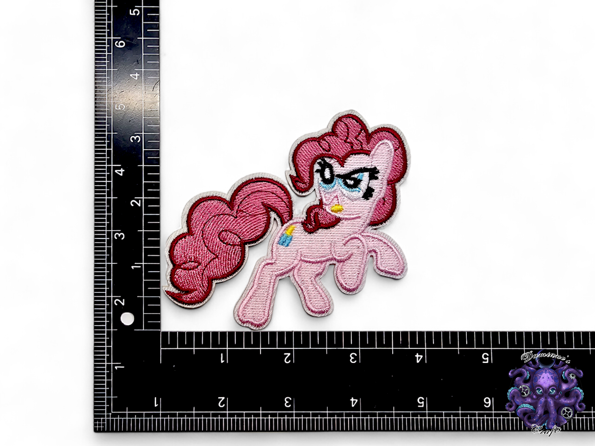 Embroided Patch, Iron on, Glue, Craft supply, Embroidery, Pony, Cute, Kawai, Wing, Unicorn, Pegasus, Tv show, Children, pink, rainbow