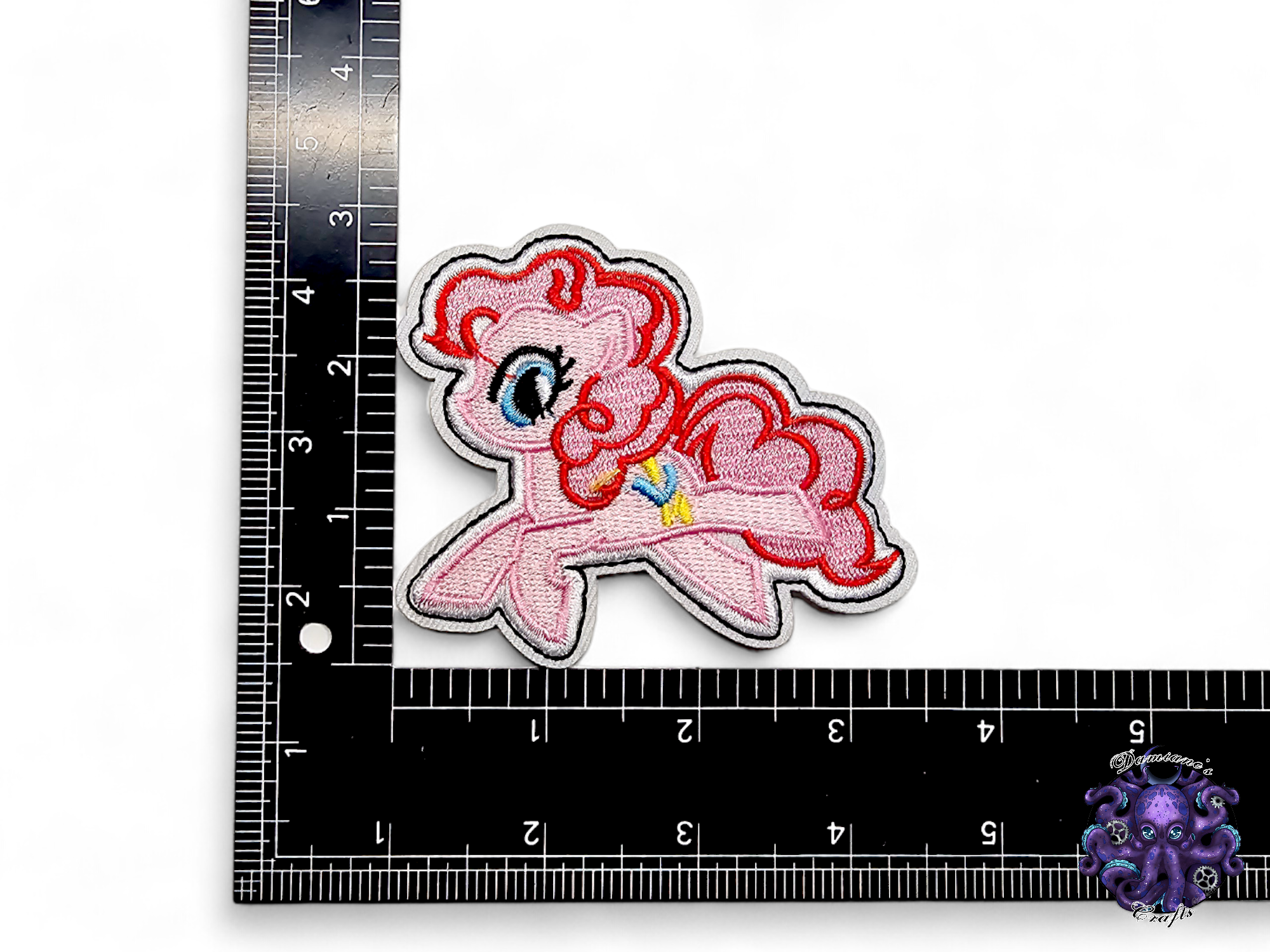 Embroided Patch, Iron on, Glue, Craft supply, Embroidery, Pony, Cute, Kawai, Wing, Unicorn, Pegasus, Tv show, Children, pink, rainbow