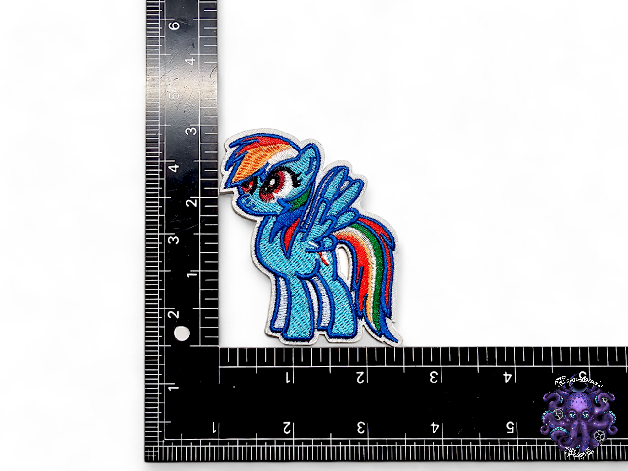 Embroided Patch, Iron on, Glue, Craft supply, Embroidery, Pony, Cute, Kawai, Wing, Unicorn, Pegasus, Tv show, Children, pink, rainbow
