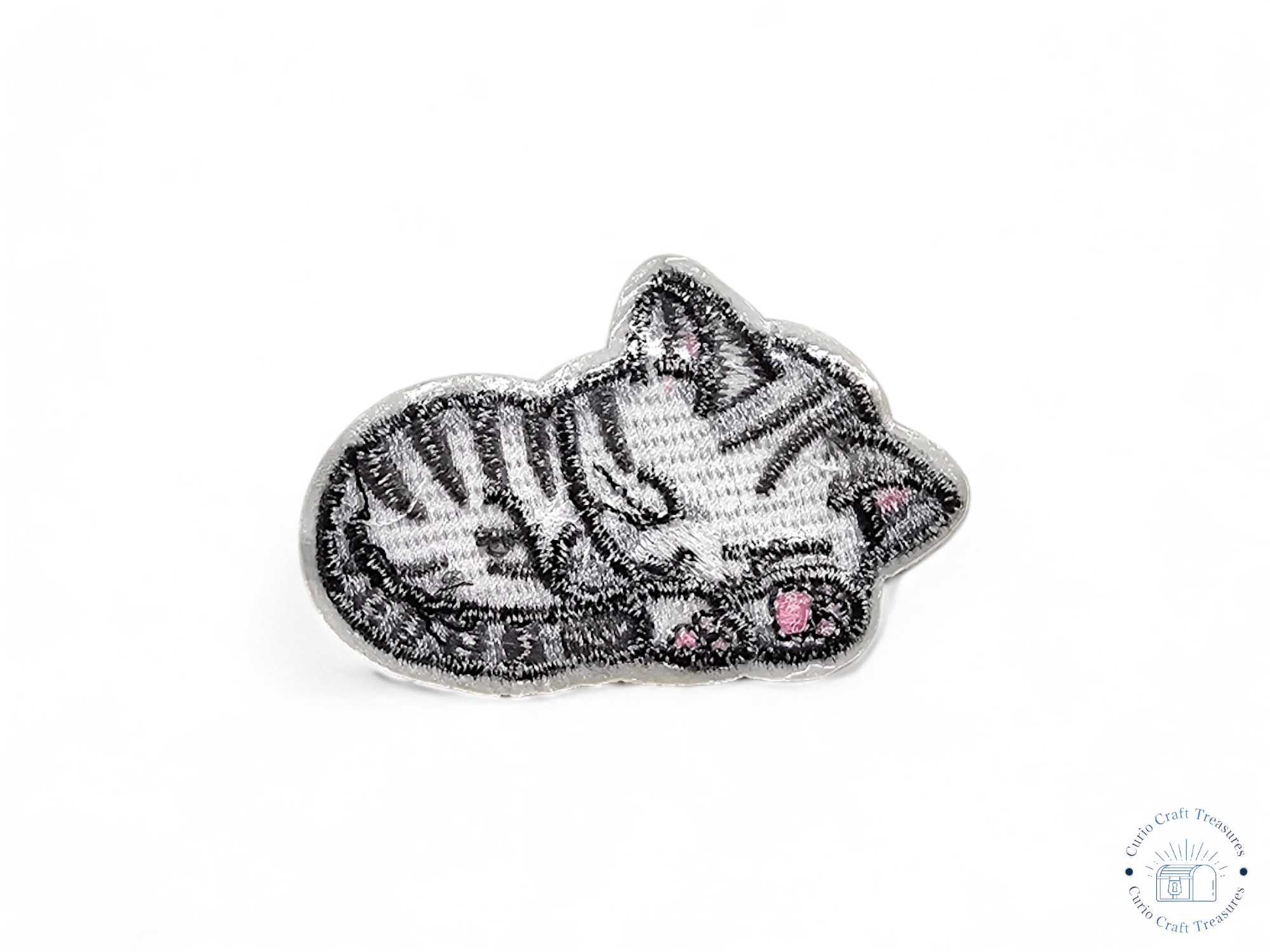 Embroided Patch, Iron on, Glue, Craft supply, Embroidery, Fabric, Cat, cute, animal, sleeping, books, donut, cupcake, fish