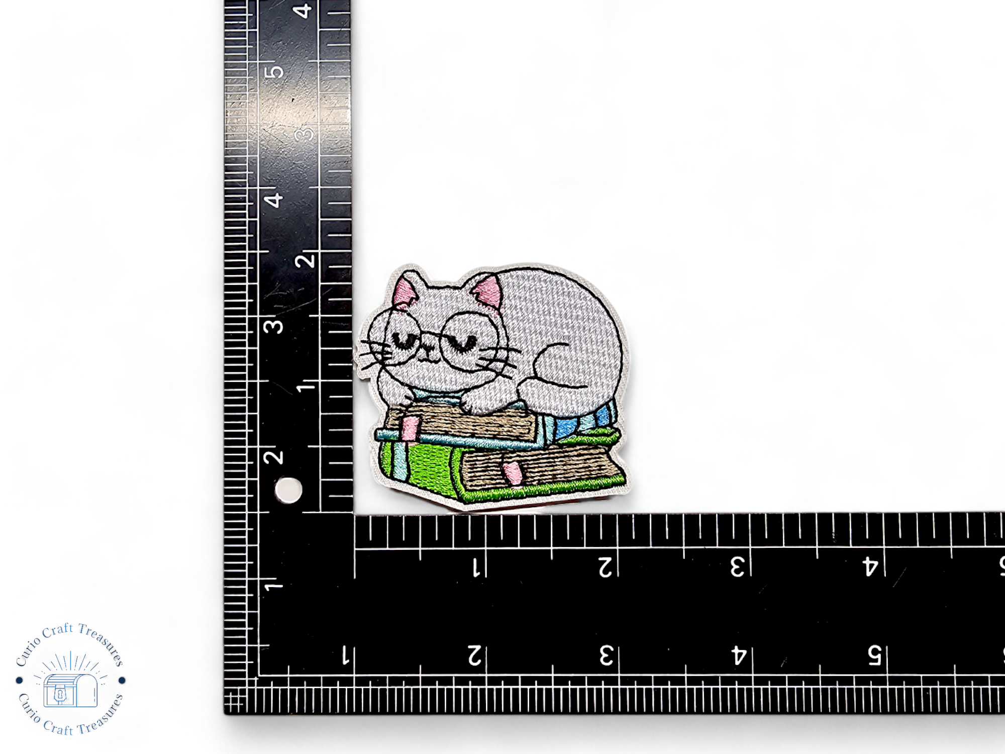 Embroided Patch, Iron on, Glue, Craft supply, Embroidery, Fabric, Cat, cute, animal, sleeping, books, donut, cupcake, fish