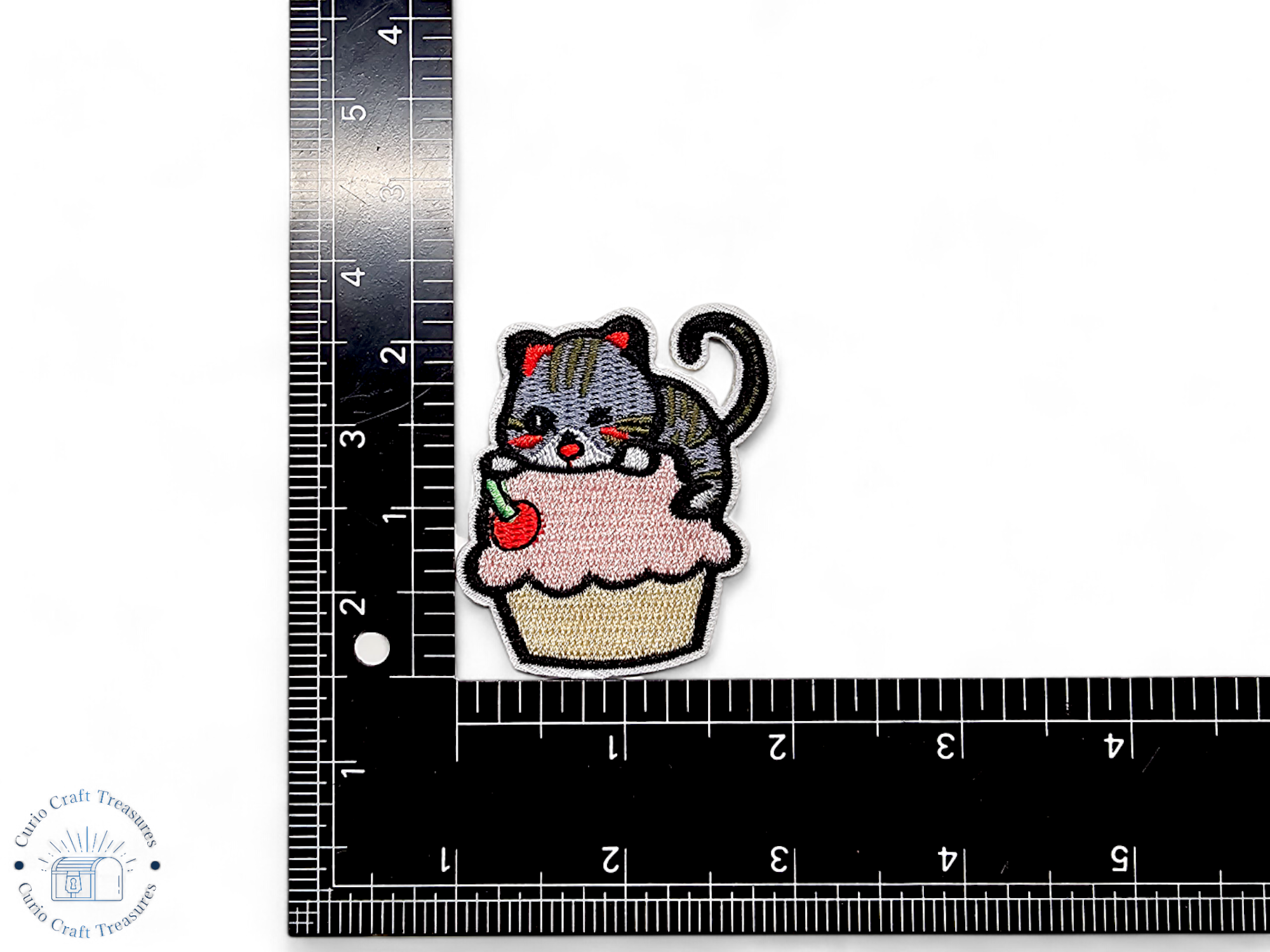Embroided Patch, Iron on, Glue, Craft supply, Embroidery, Fabric, Cat, cute, animal, sleeping, books, donut, cupcake, fish