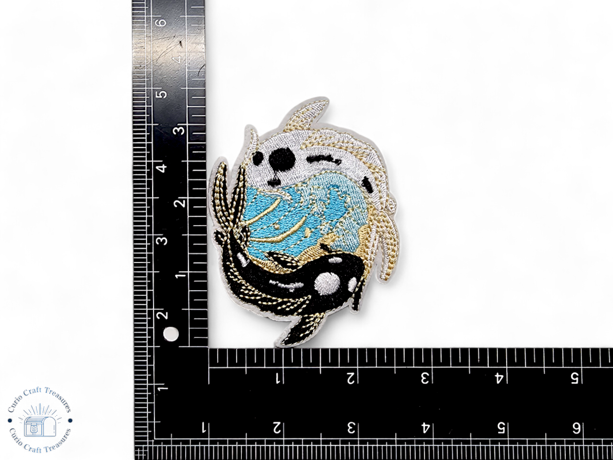 Embroided Patch, Iron on, Glue, Craft supply, Embroidery, Fabric, Bee, crystal, dreamcatcher, ying yang, fish, fox, animal