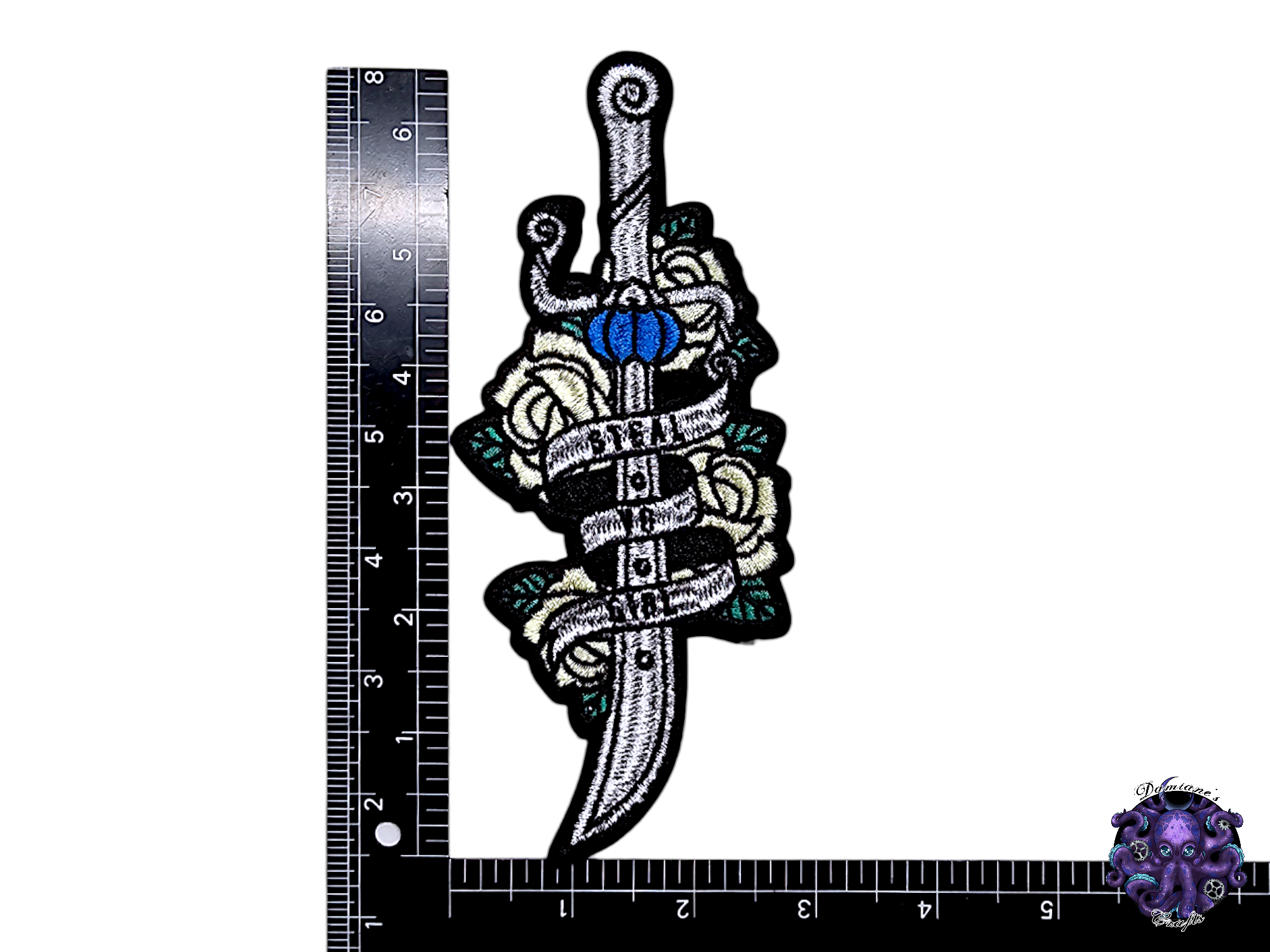 Embroided Patch, Iron on, Glue, Craft supply, Embroidery, Fabric, Cute, Kawai, Girl, Anime, Manga, Heart, gold, Medium