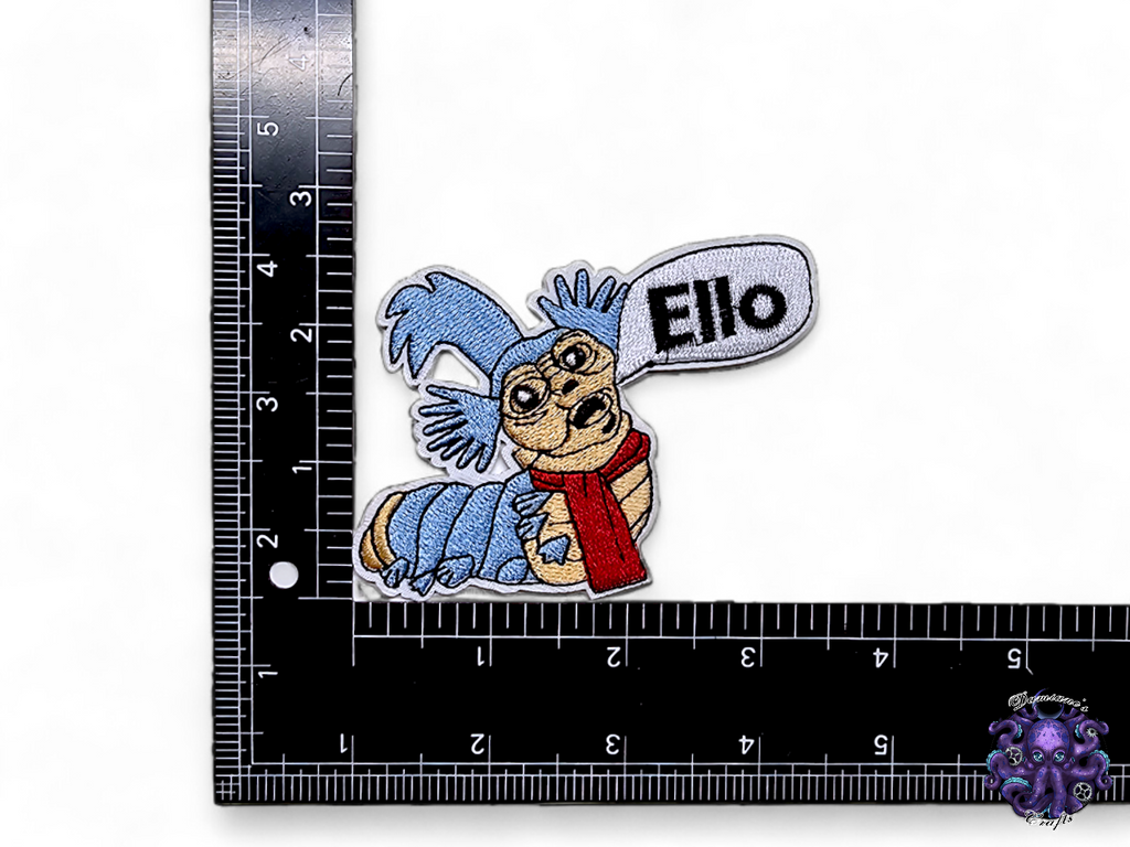 Embroided Patch, Iron on, Glue, Craft supply, Embroidery, Fabric, movie, classic, old movies, children, pop culture, dragon, worm, witch, plant
