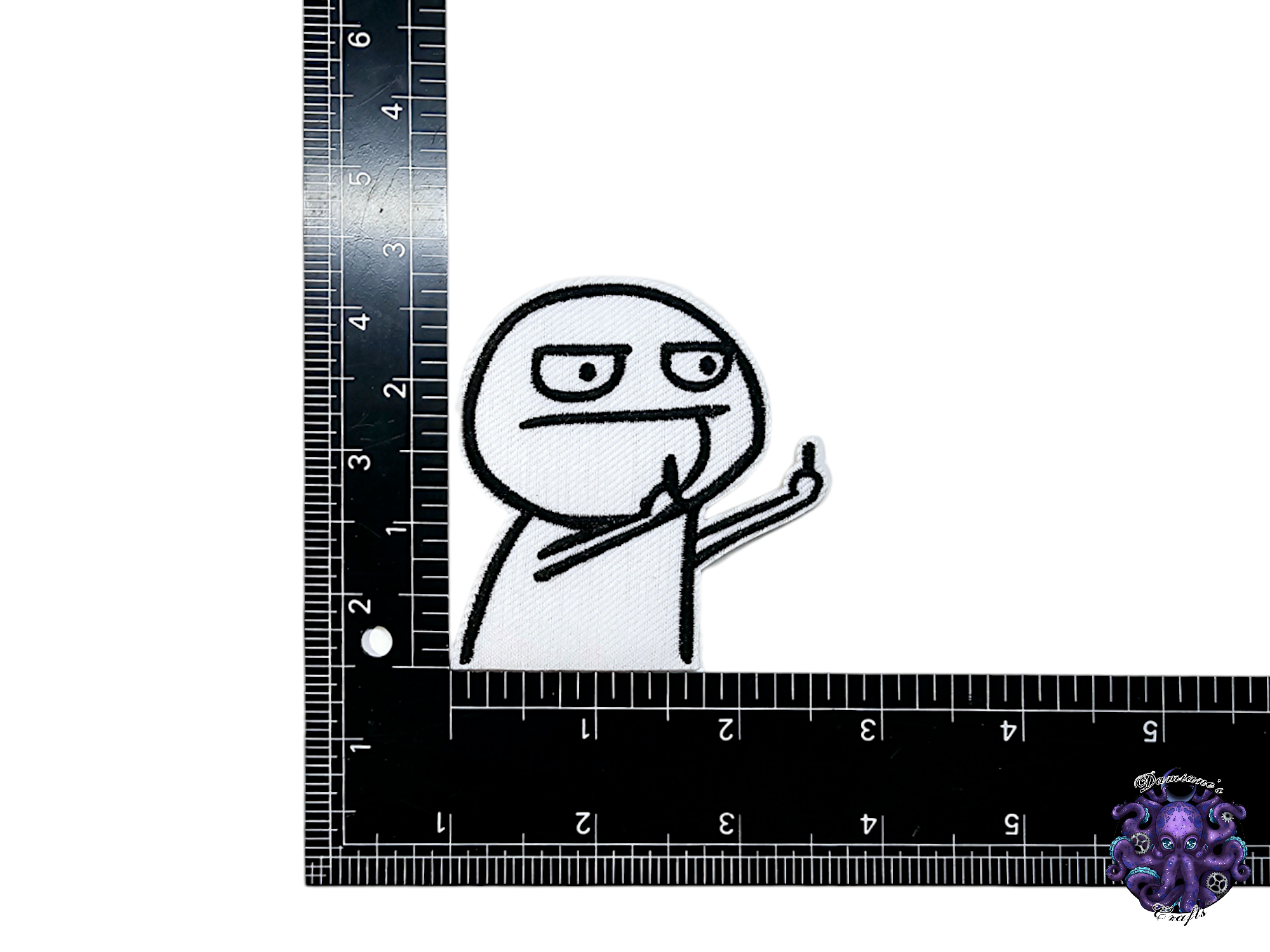 Embroided Patch, Iron on, Glue, Craft supply, Embroidery, Fabric, finger, middle, fuck