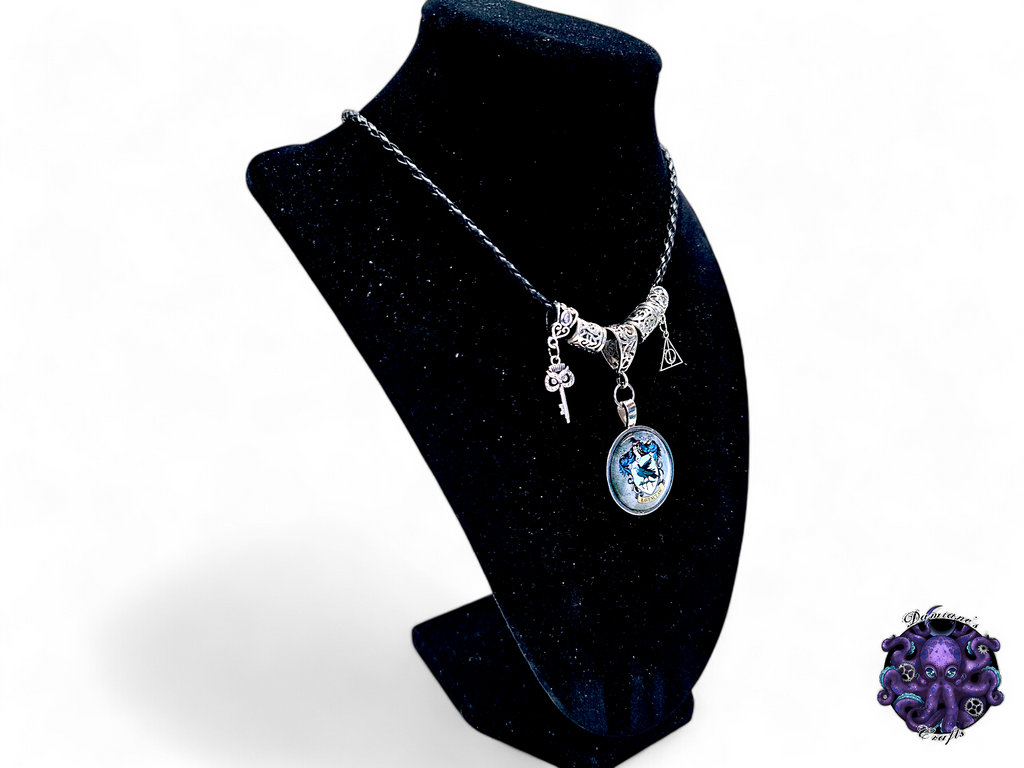 Collier, pendentif, magicien, sorcière, hibou, clé, Halloween, gothique, cordon en cuir, cadeau pour elle, GN, costume, argent