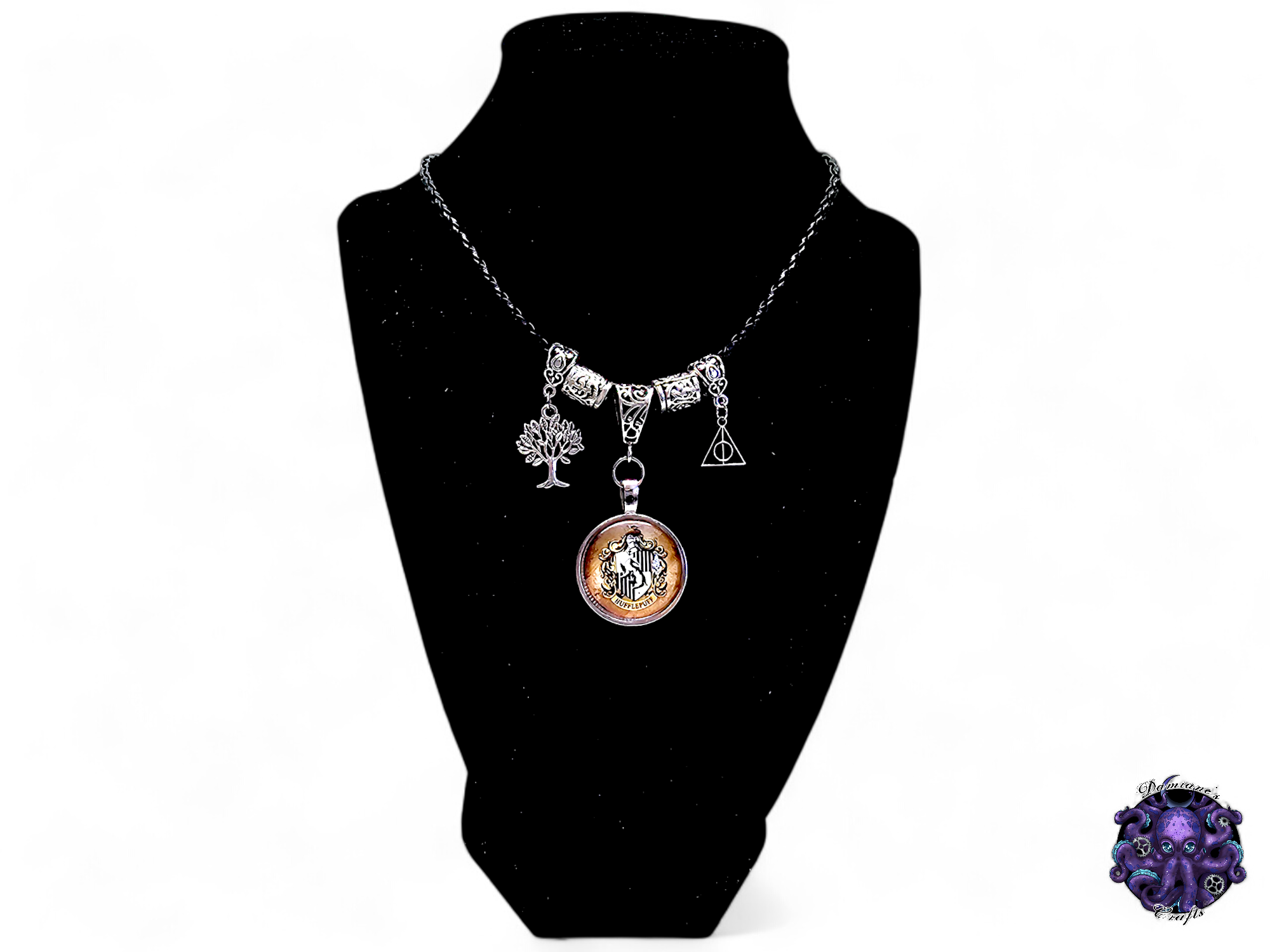 Necklace, pendant, Wizard, Witch, witchy, tree, halloween, gothic, leather cord, gift for her, LARP, costume, silver