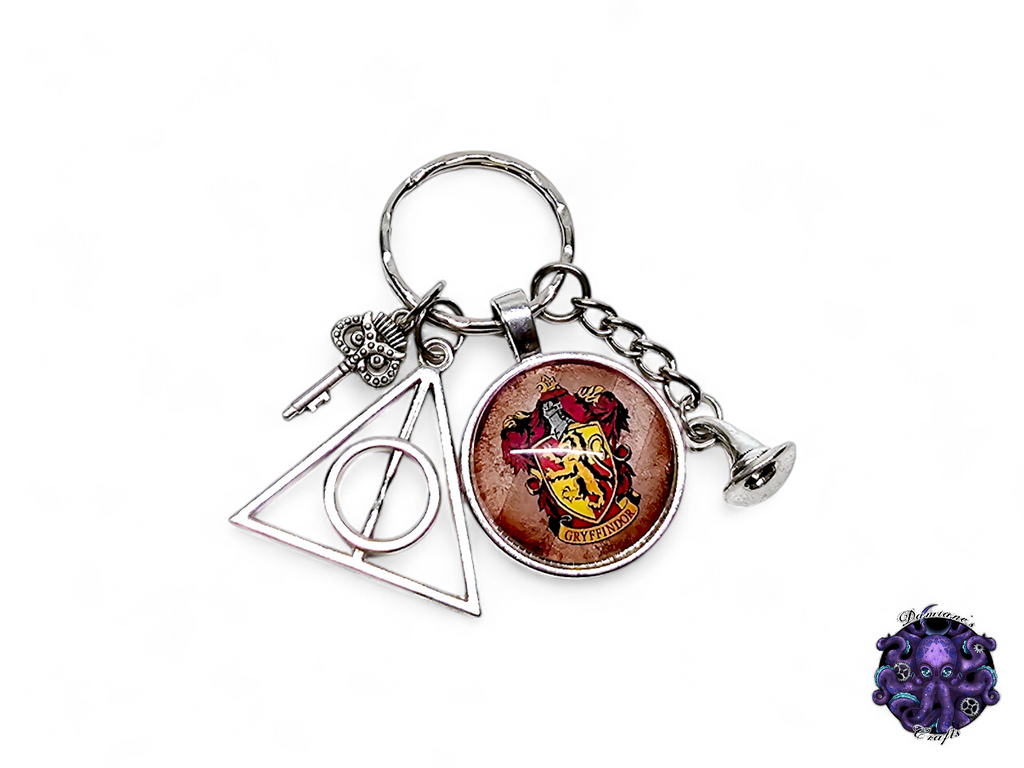 Porte-clés, chapeau, clé, hibou, magicien, sorcière, ambiance sorcière, Halloween, gothique, cordon en cuir, cadeau pour elle, cadeau pour lui, GN, costume, argent
