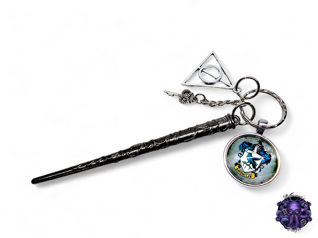 Keychain, Wand, key, Wizard, Witch, witchy, halloween, gothic, leather cord, gift for her, gift for him, LARP, costume, silver