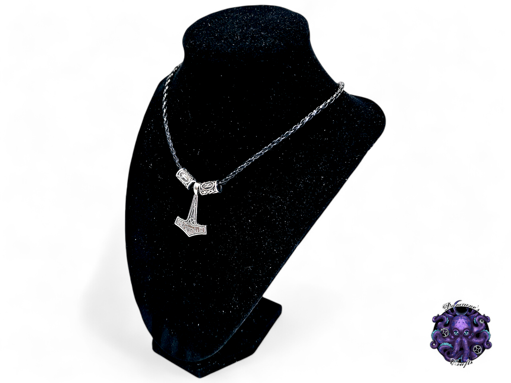 Collier, pendentif, Viking, Thor, Marteau, Rune, cordon en cuir, cadeau pour lui, GN, costume, argent