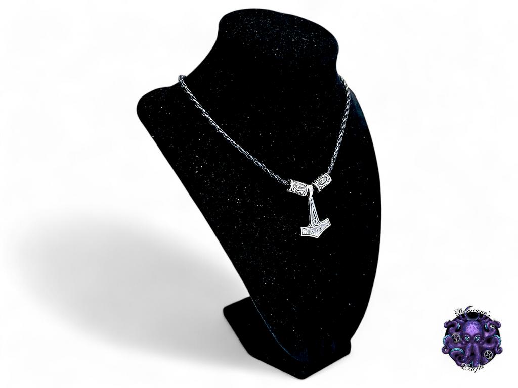 Collier, pendentif, Viking, Thor, Marteau, Rune, cordon en cuir, cadeau pour lui, GN, costume, argent