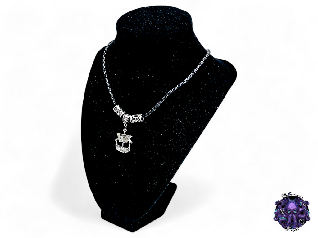 Collier, pendentif, Viking, Drakar, rune, cordon en cuir, cadeau pour lui, GN, costume, argent