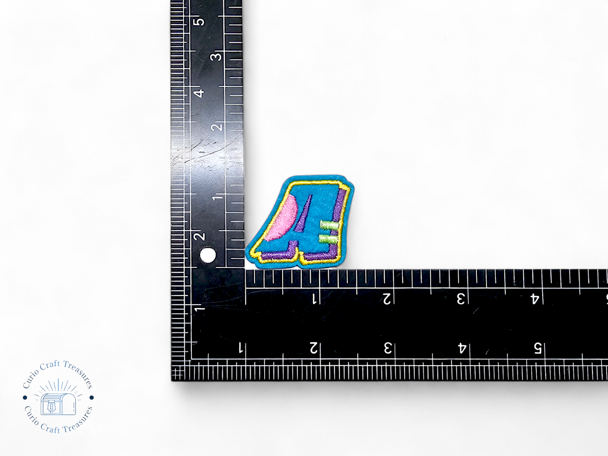 Embroided Patch, Iron on, Glue, Craft supply, Embroidery, Fabric, Letters, Alphabet, multicolored, 90s, retro, italic