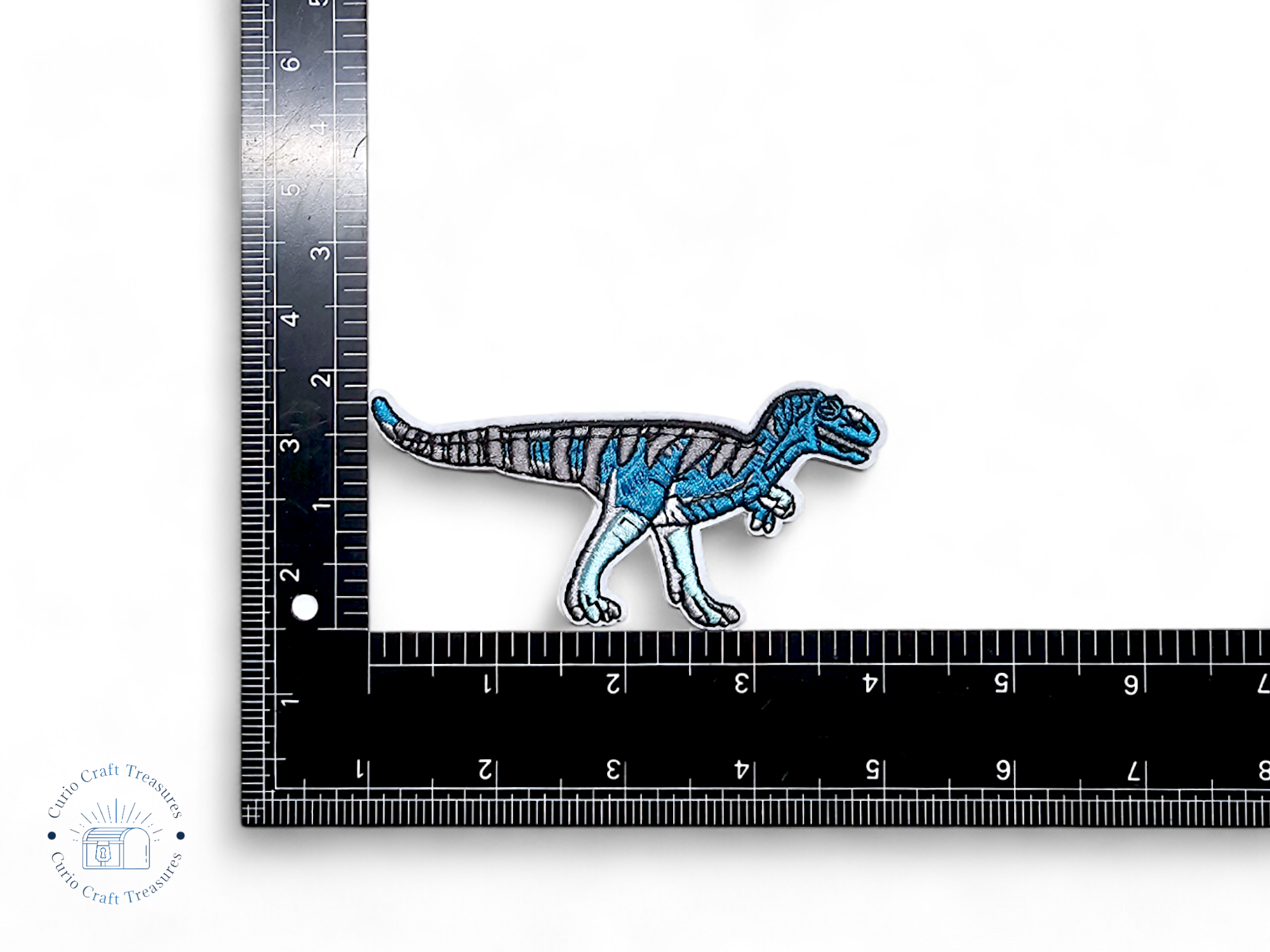 Embroided Patch, Iron on, Glue, Craft supply, Embroidery, Fabric, Dinosaur, T-Rex, Stegosaurus, Velociraptor, Brachiosaurus