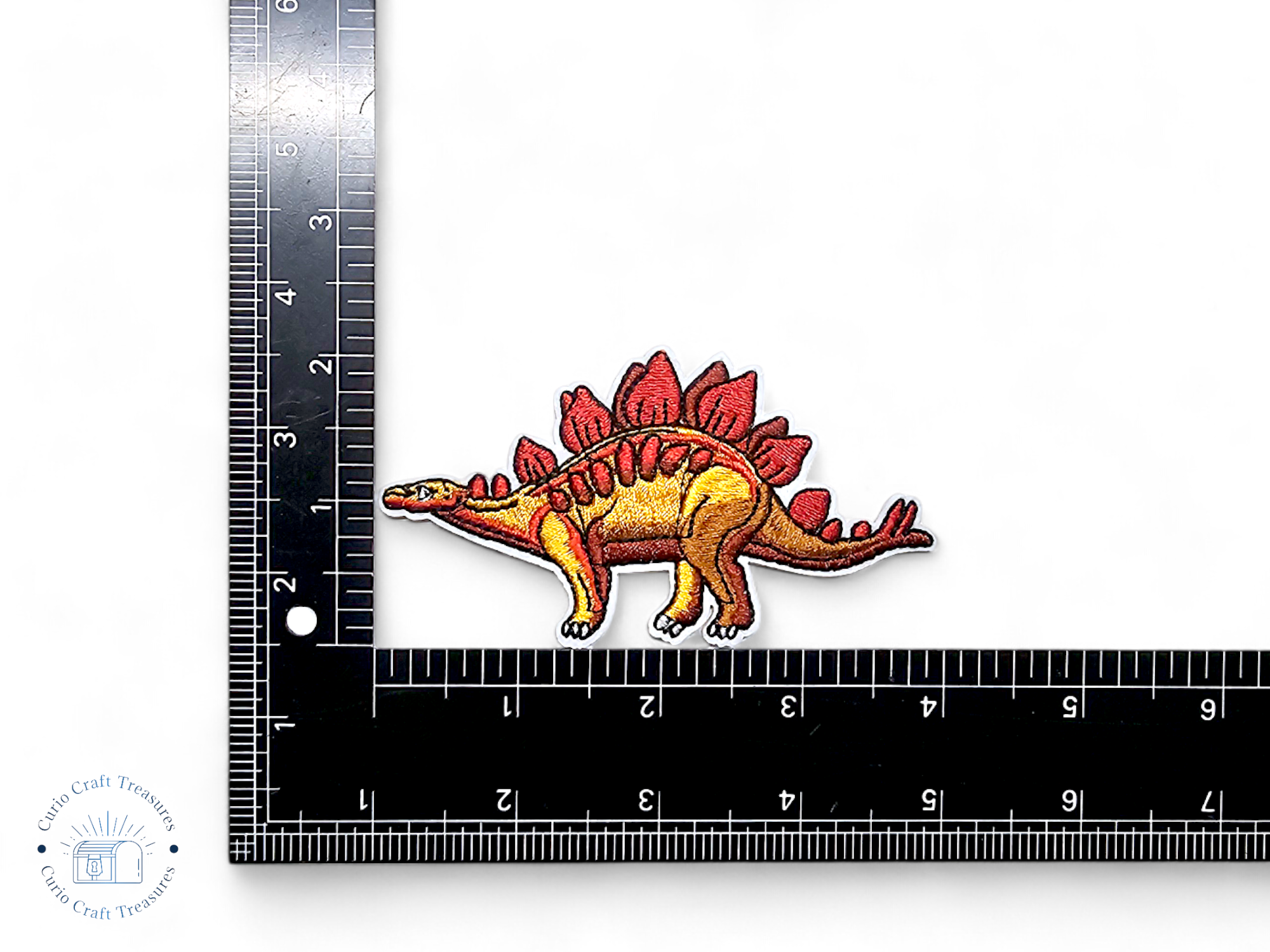 Embroided Patch, Iron on, Glue, Craft supply, Embroidery, Fabric, Dinosaur, T-Rex, Stegosaurus, Velociraptor, Brachiosaurus