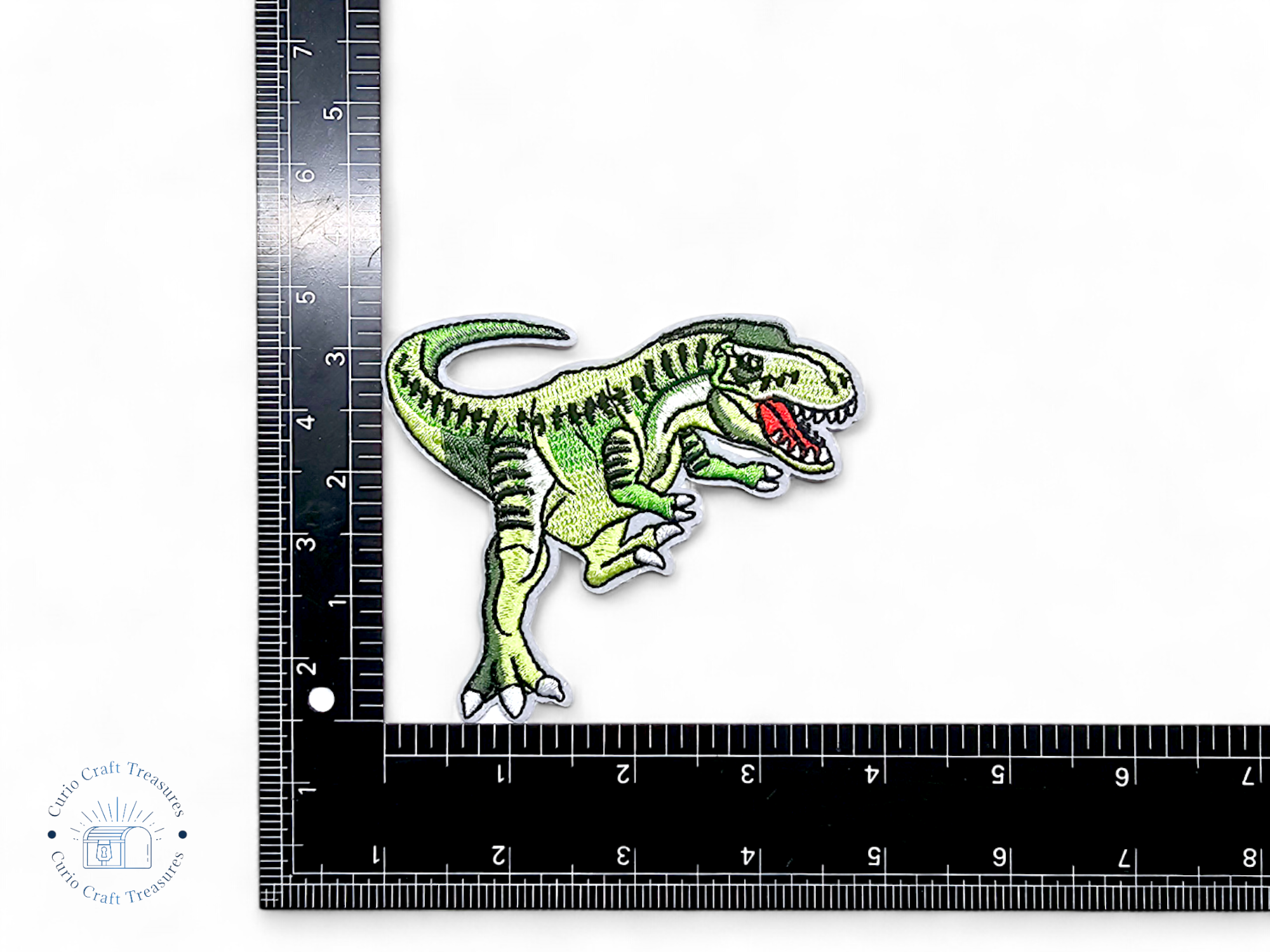 Embroided Patch, Iron on, Glue, Craft supply, Embroidery, Fabric, Dinosaur, T-Rex, Stegosaurus, Velociraptor, Brachiosaurus