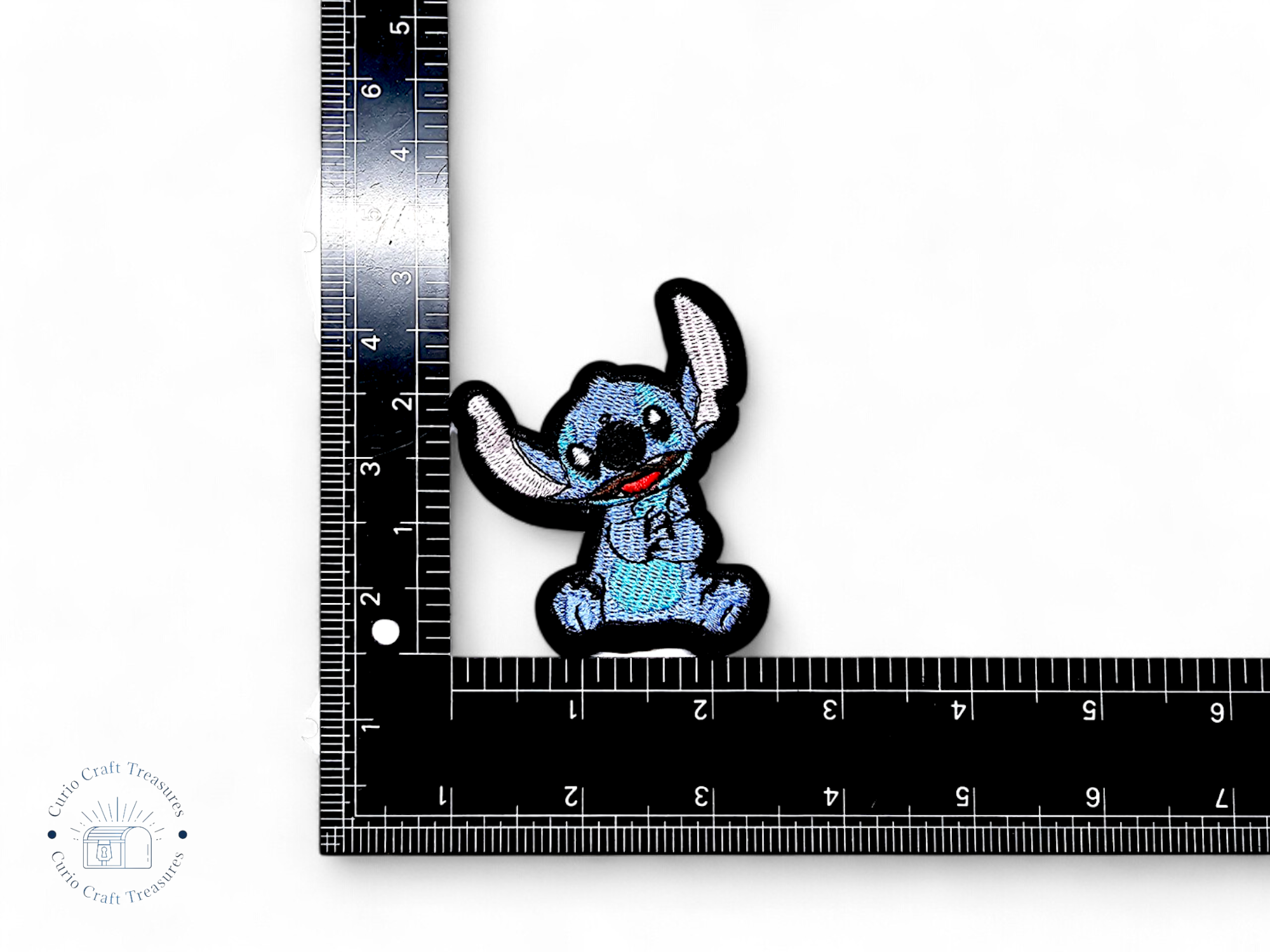 Embroided Patch, Iron on, Glue, Craft supply, Embroidery, Fabric, Movie, cartoon, animation, monster, blue, creature, cute, hawai