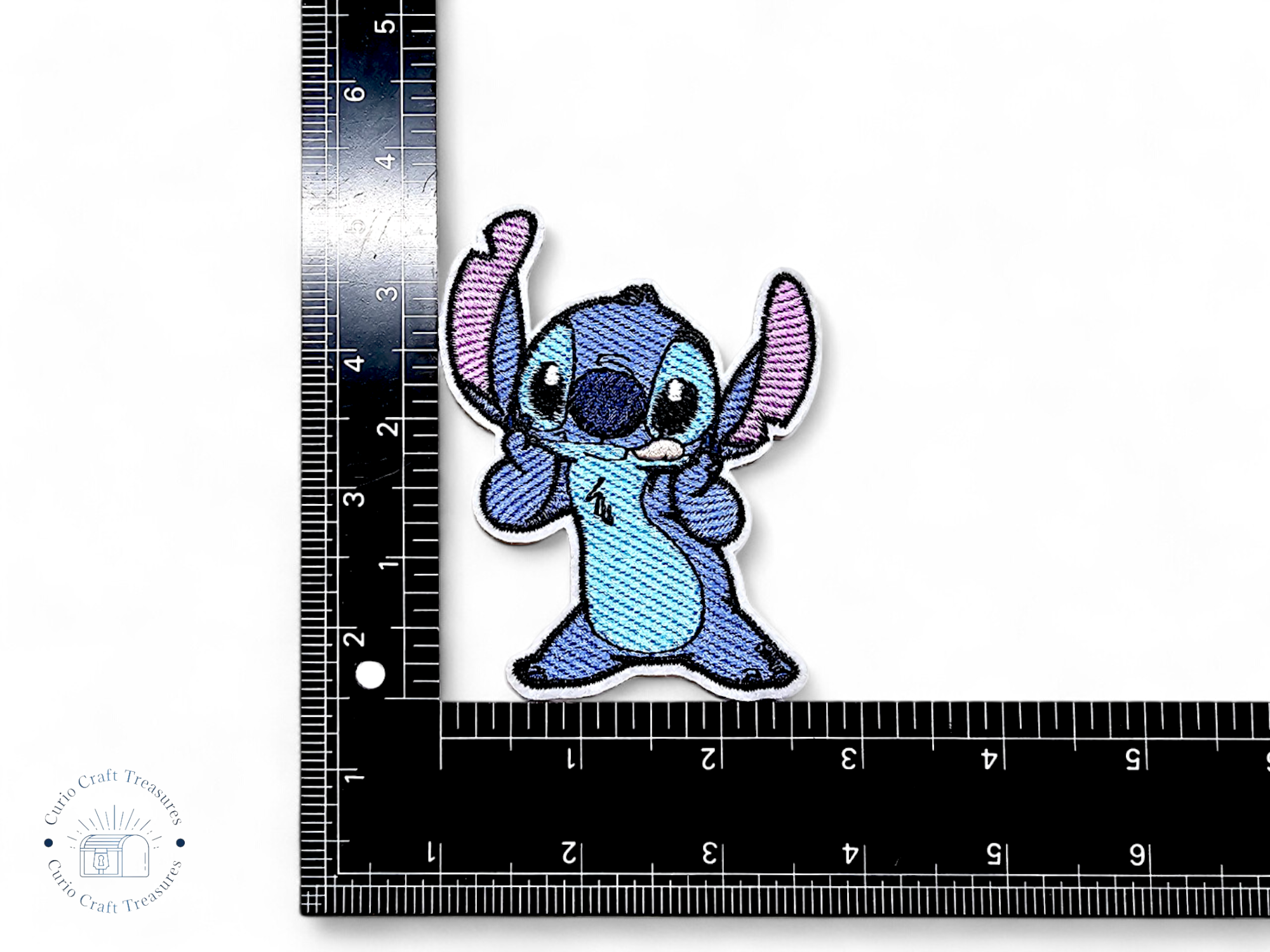 Embroided Patch, Iron on, Glue, Craft supply, Embroidery, Fabric, Movie, cartoon, animation, monster, blue, creature, cute, hawai