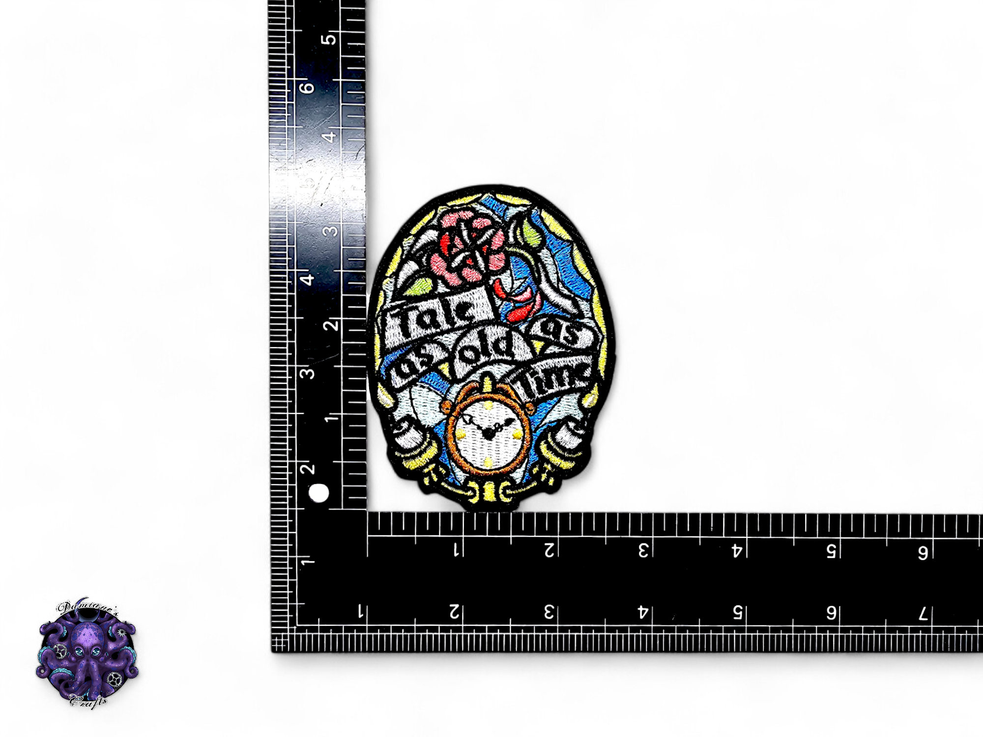 Embroided Patch, Iron on, Glue, Craft supply, Embroidery, Fabric, Movie, cartoon, animation, mad, cat, bunny, clock, hat, book
