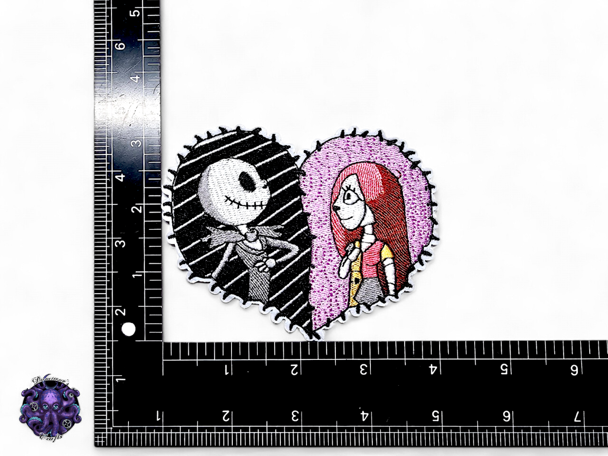 Embroided Patch, Iron on, Glue, Craft supply, Embroidery, Fabric, Movie, halloween, christmas, skeleton, doll, ghost