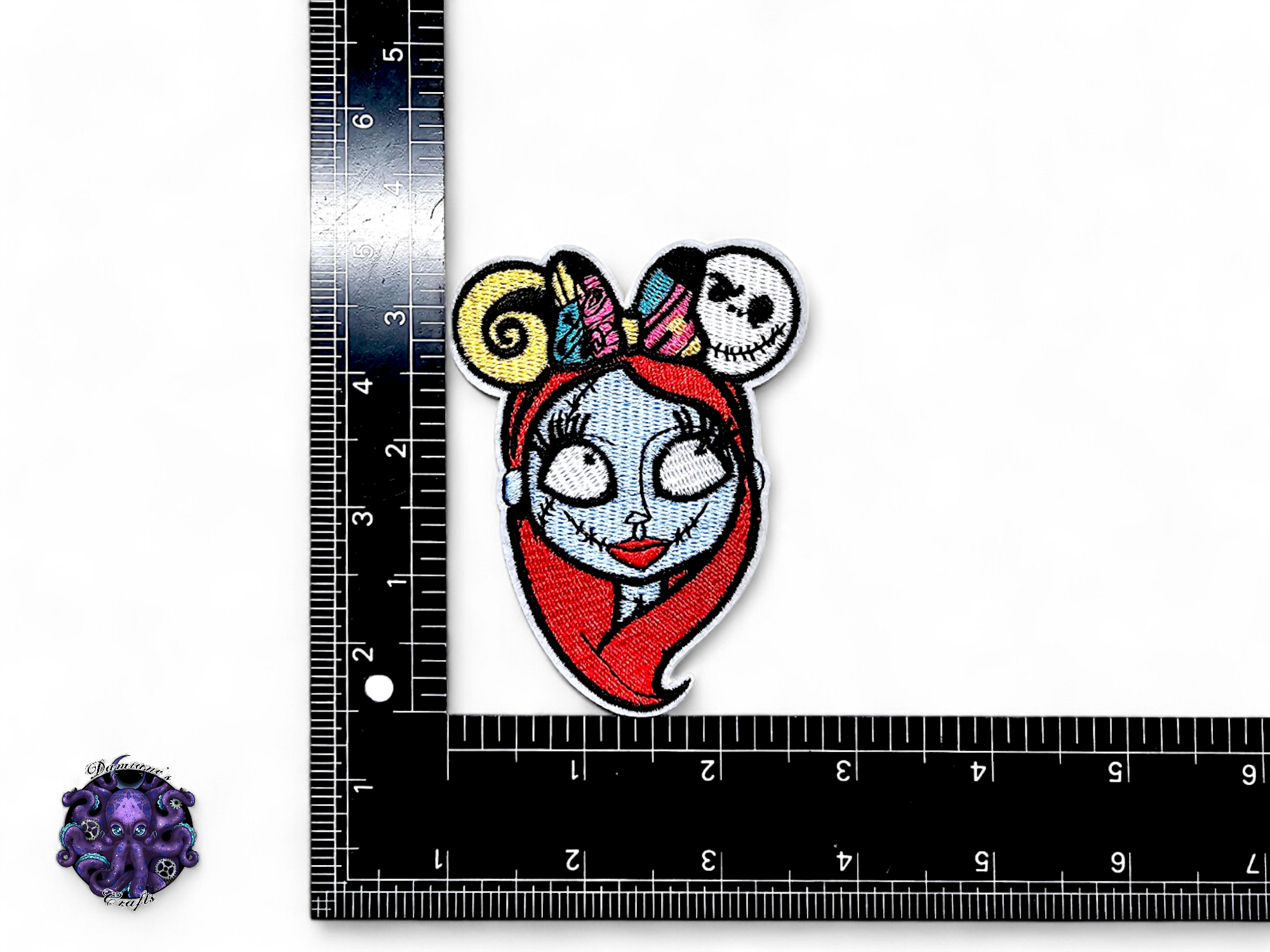Embroided Patch, Iron on, Glue, Craft supply, Embroidery, Fabric, Movie, halloween, christmas, skeleton, doll, ghost