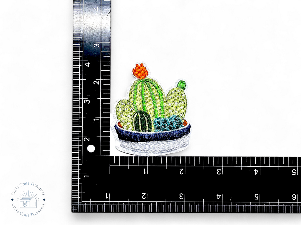 Parche bordado, termoadhesivo, pegamento, material para manualidades, bordado, tela, cactus, flor, peonía, girasol