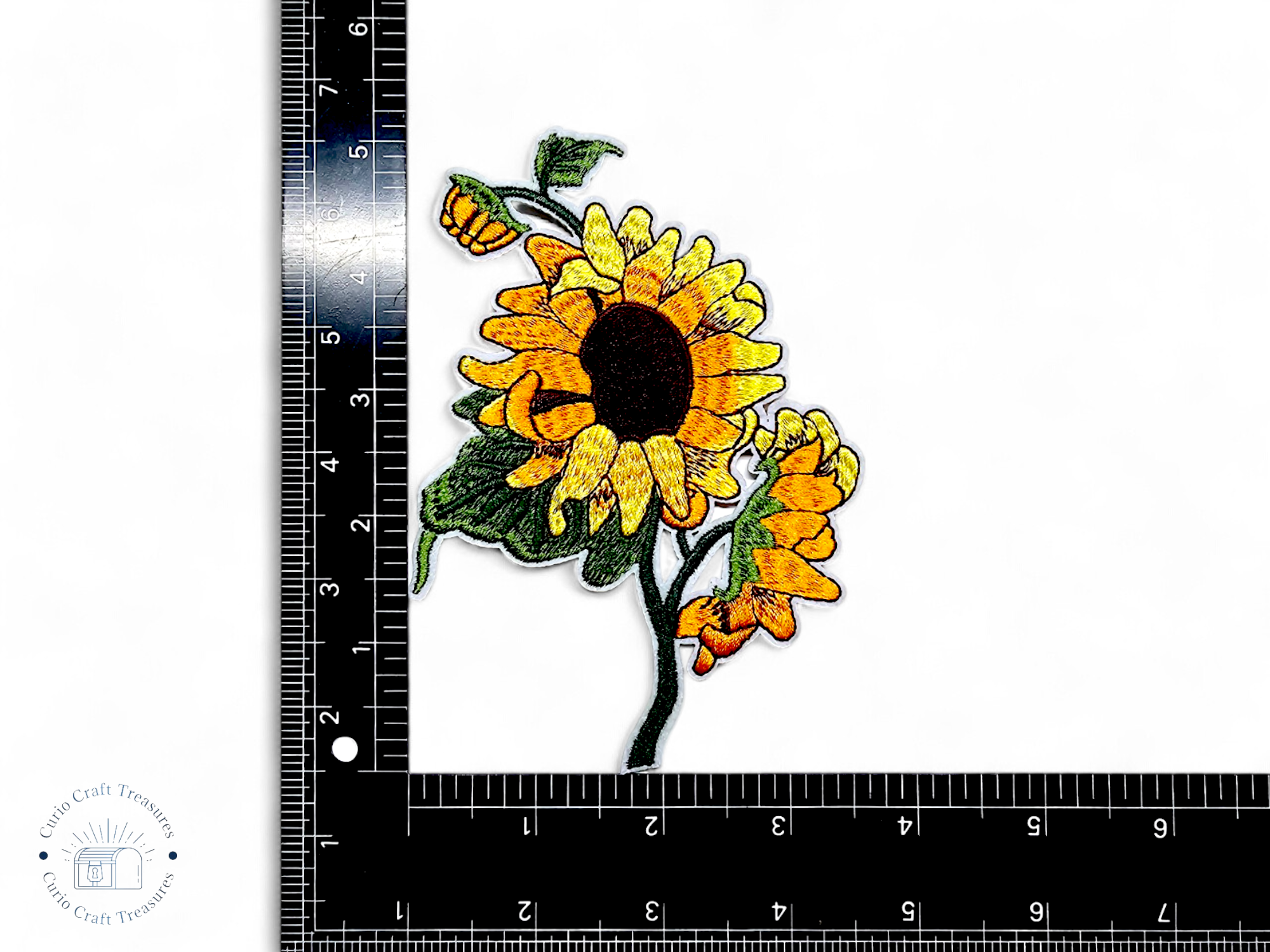 Embroided Patch, Iron on, Glue, Craft supply, Embroidery, Fabric, Cactus, Flower, peony, sunflower