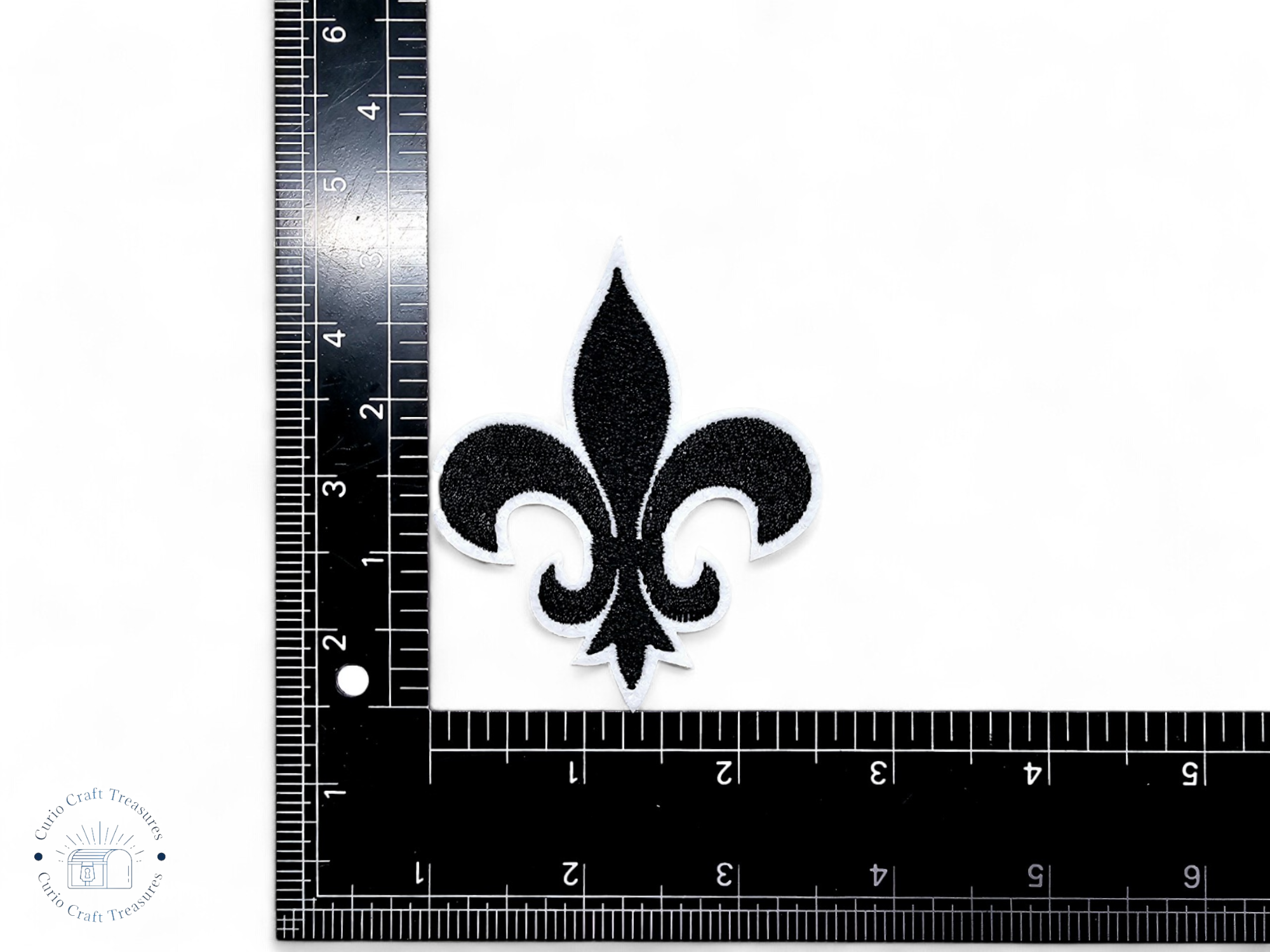 Embroided Patch, Iron on, Glue, Craft supply, Embroidery, Fabric, Fleur de lys, Quebec, Québec, fleur-de-lis, France