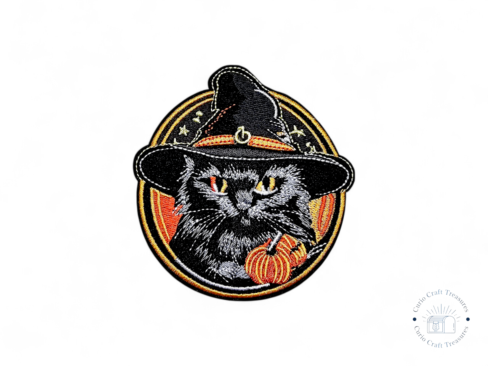 Embroided Patch, Iron on, Glue, Craft supply, Embroidery, Devil, Demon, fire