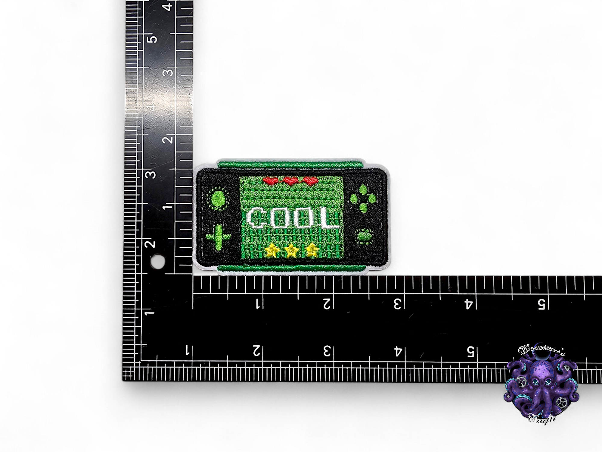 Embroided Patch, Iron on, Glue, Craft supply, Embroidery, Fabric, Gamer, gaming, game over, level up, joystick, controller
