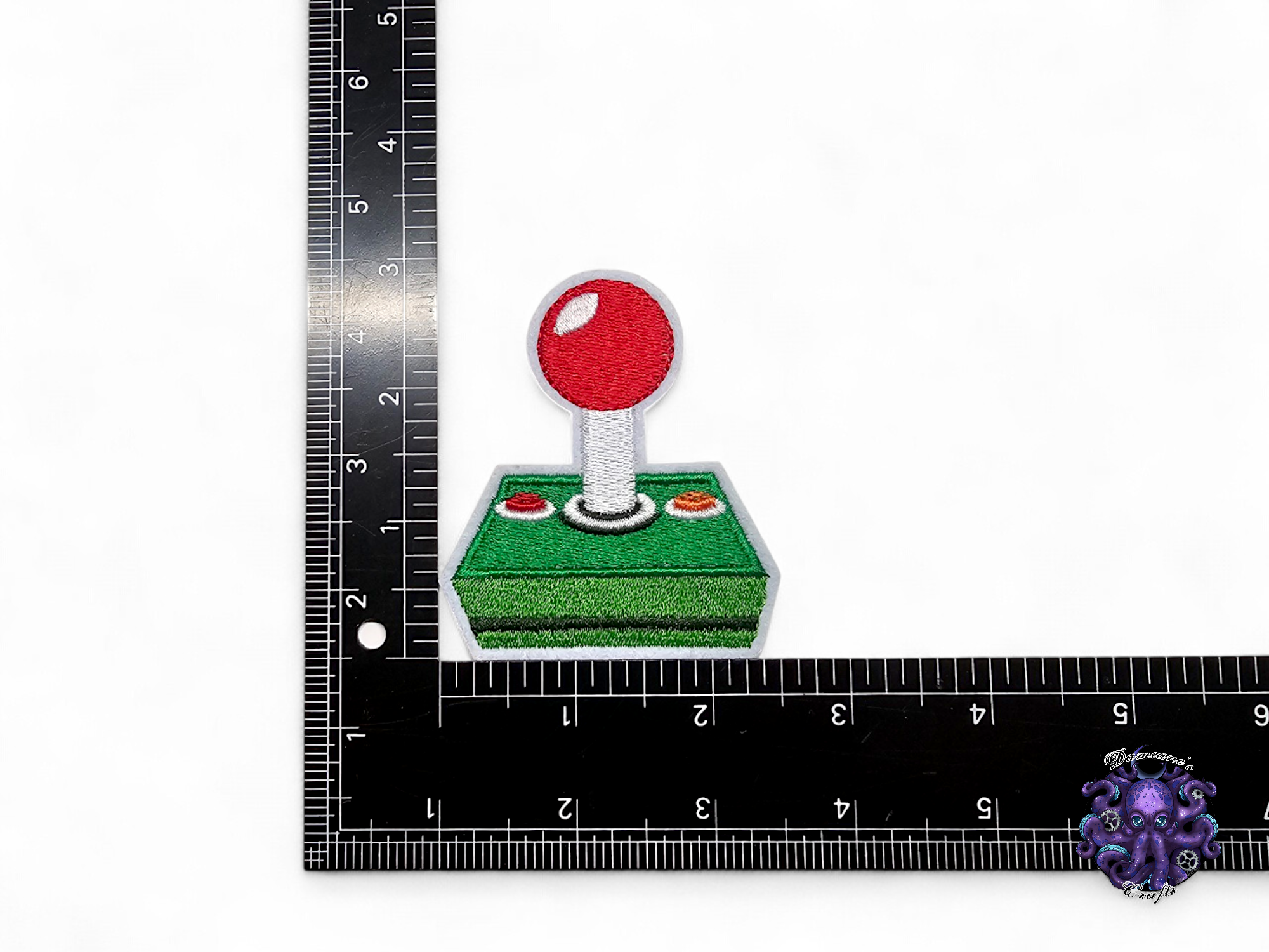 Embroided Patch, Iron on, Glue, Craft supply, Embroidery, Fabric, Gamer, gaming, game over, level up, joystick, controller