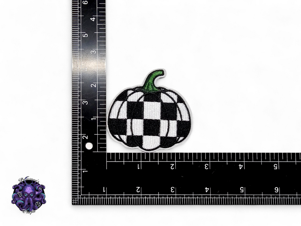 Écusson brodé, thermocollant, colle, matériel de loisirs créatifs, broderie, tissu, gothique, Halloween, citrouille