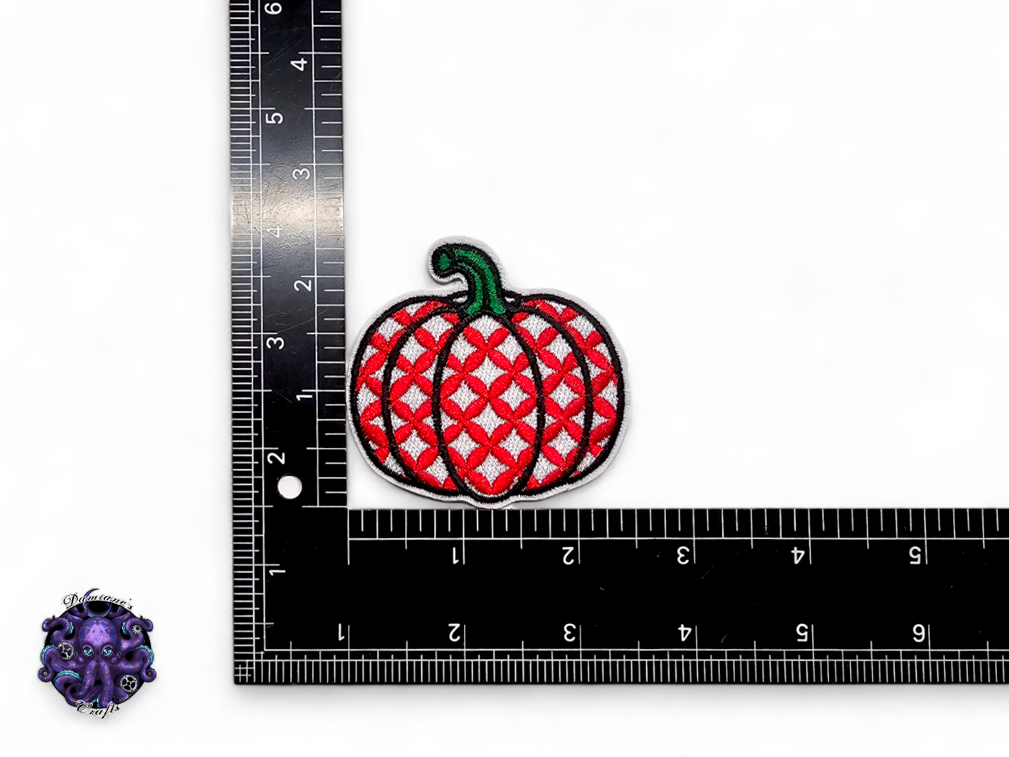Embroided Patch, Iron on, Glue, Craft supply, Embroidery, Fabric, Gothic, Halloween, Pumpkin