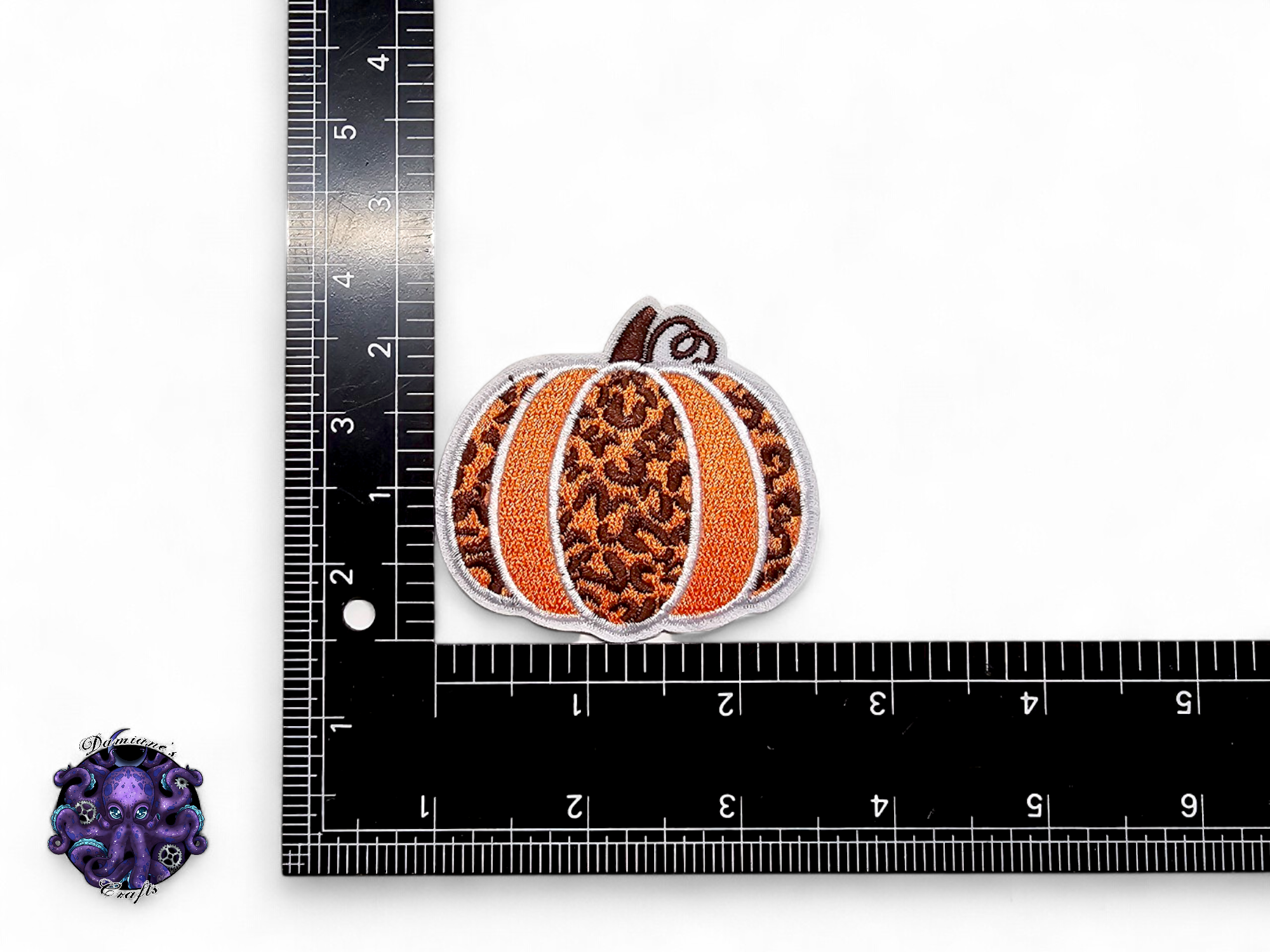 Embroided Patch, Iron on, Glue, Craft supply, Embroidery, Fabric, Gothic, Halloween, Pumpkin